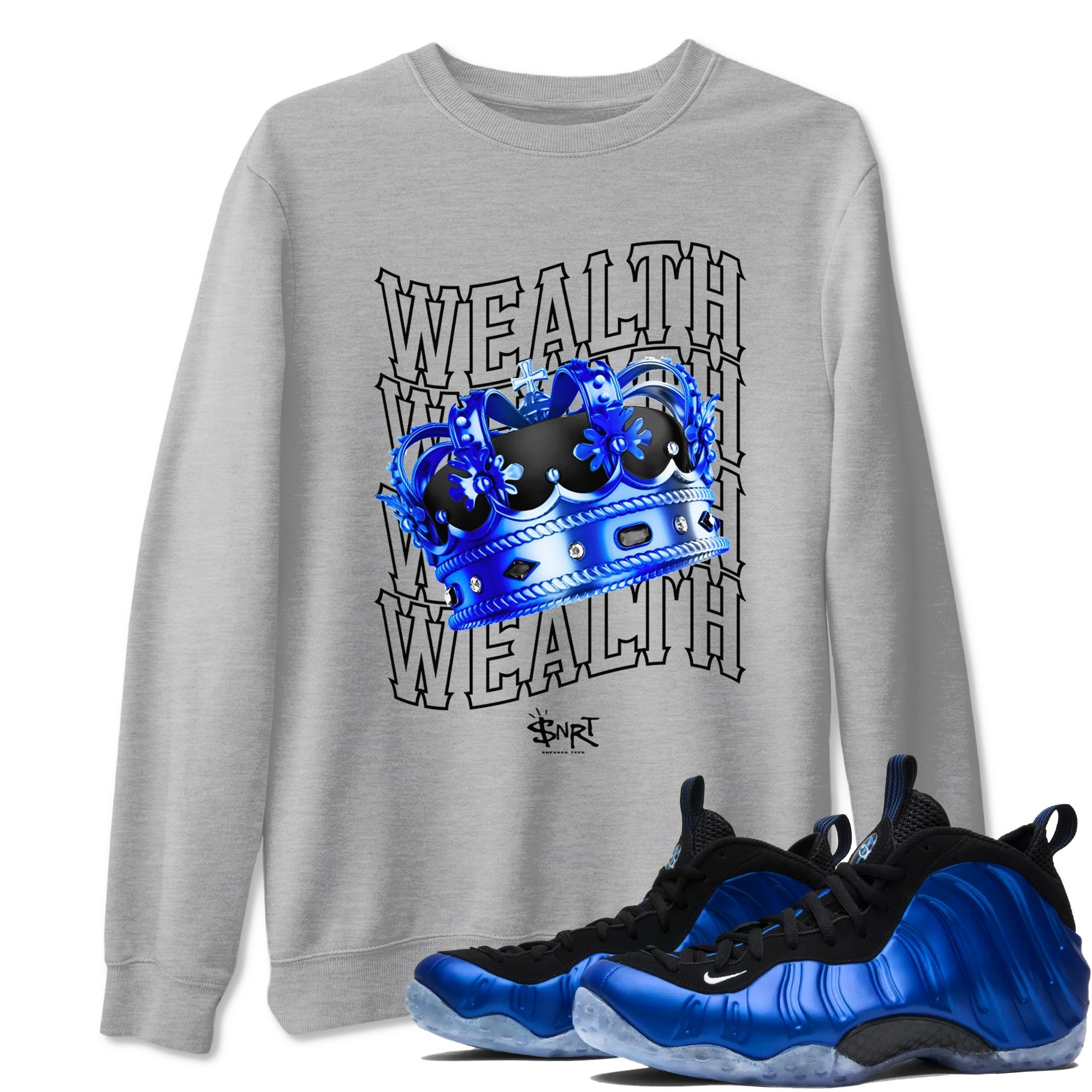 Wealth snkmatch Tees - Air Foamposite One Royal