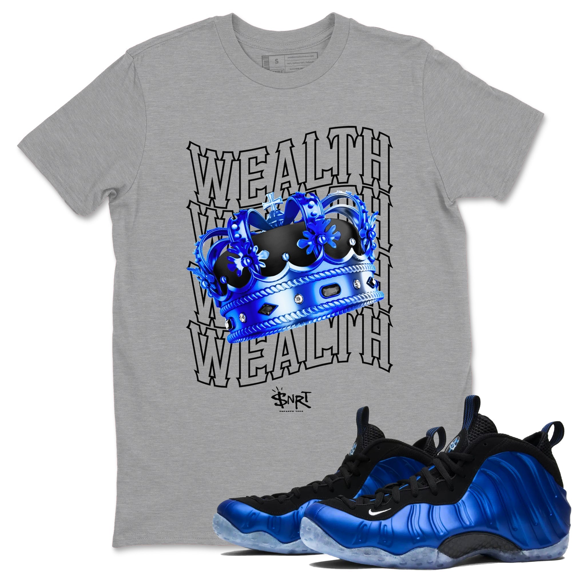 Wealth snkmatch Tees - Air Foamposite One Royal