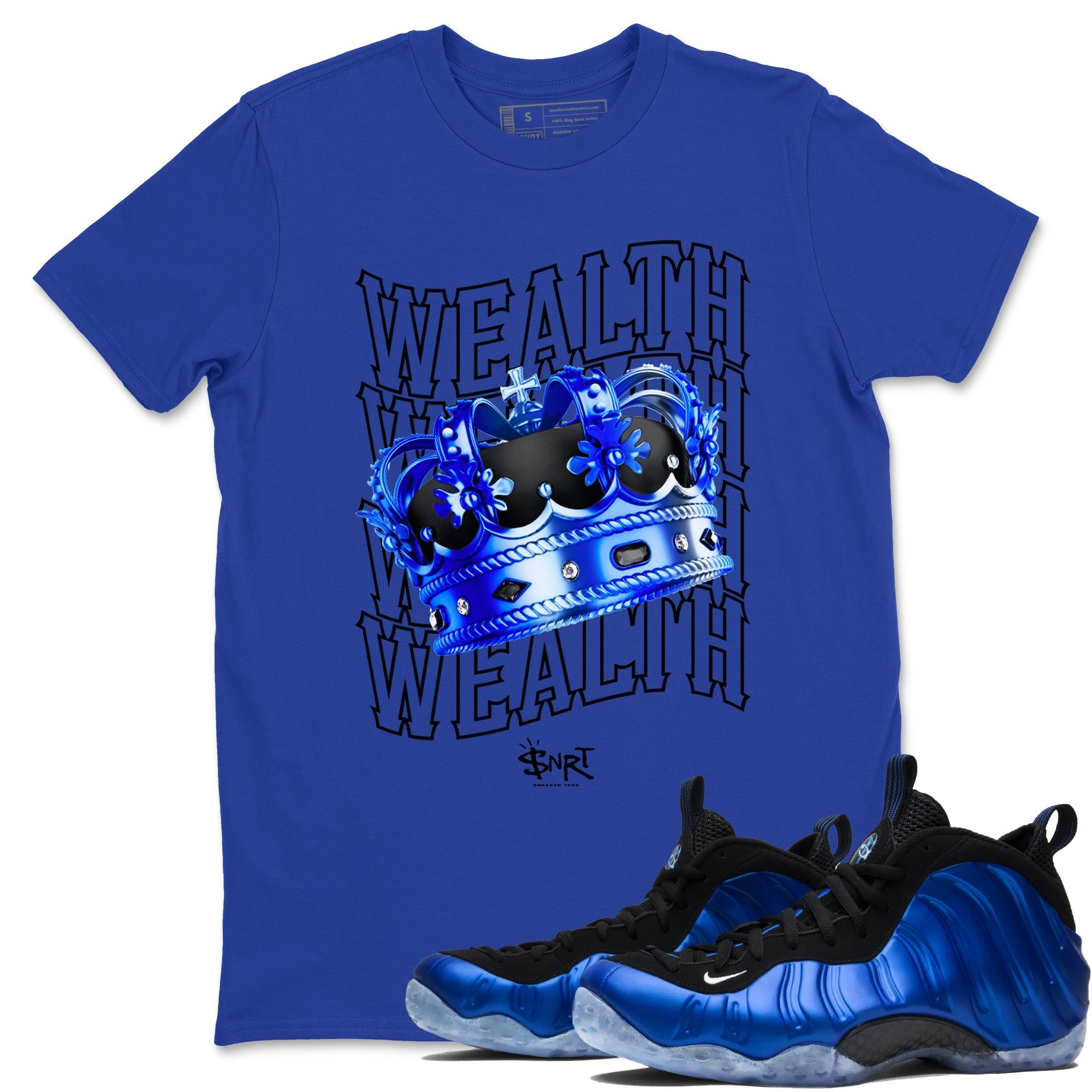 Wealth snkmatch Tees - Air Foamposite One Royal