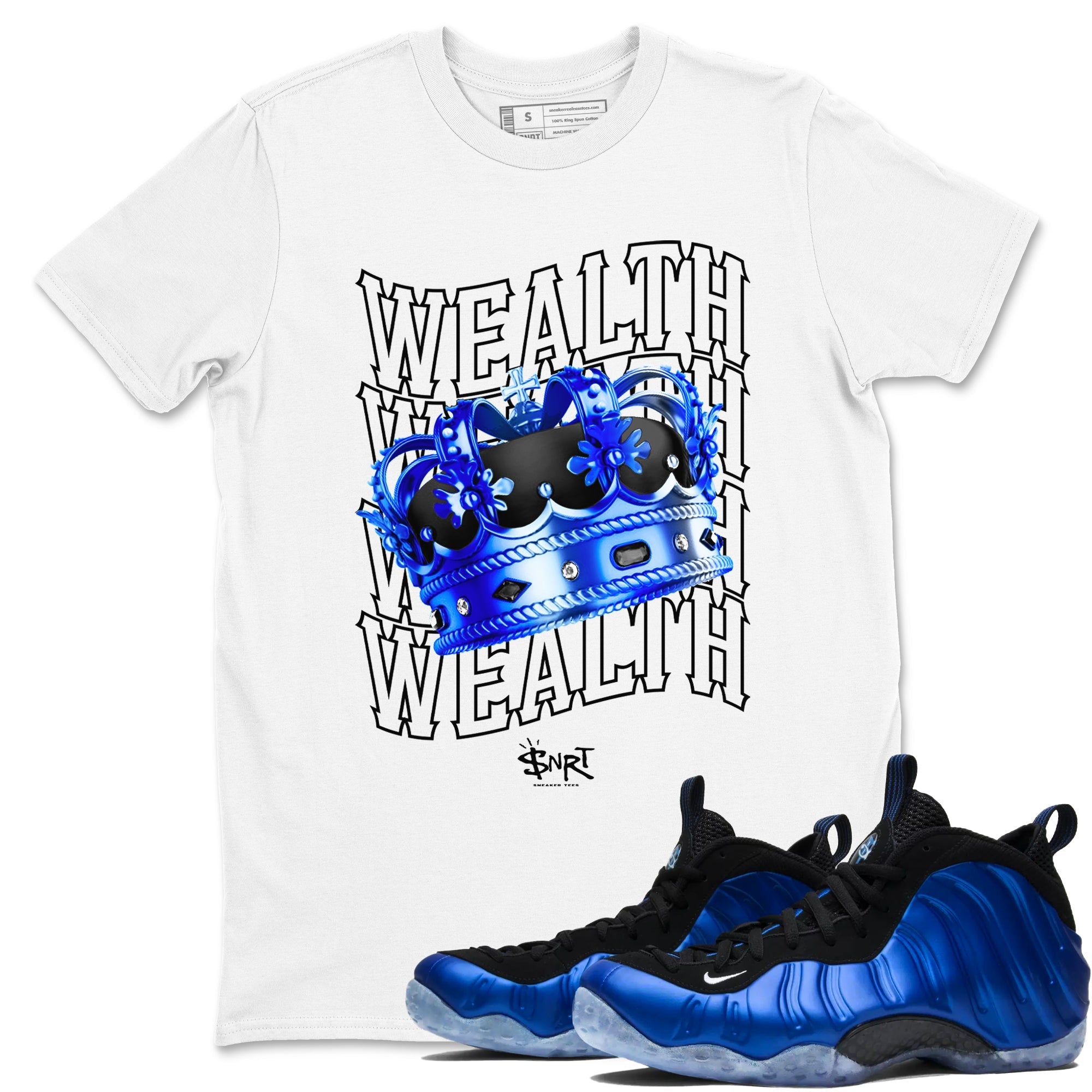 Wealth snkmatch Tees - Air Foamposite One Royal