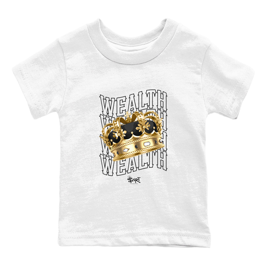 Wealth snkmatch Tees Kids - Air Jordan 1 Black Metallic Gold