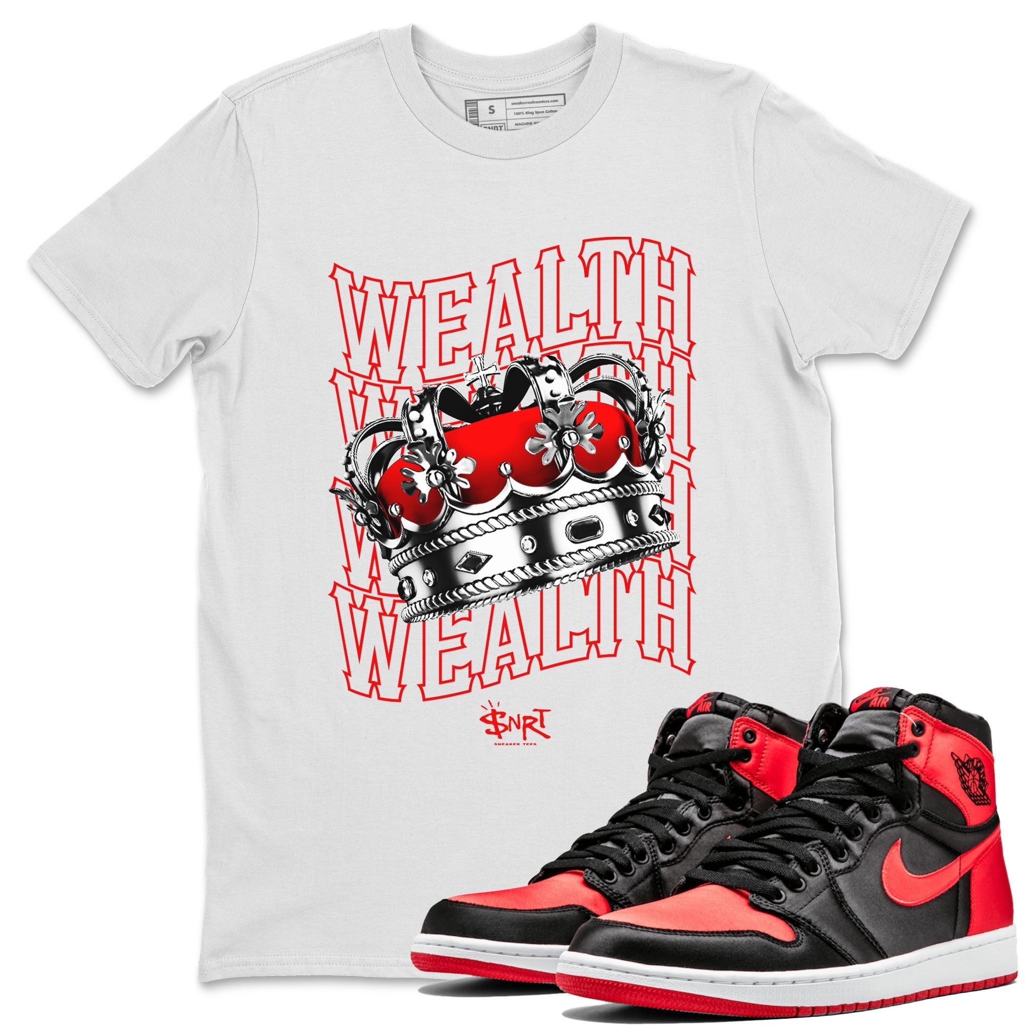 Wealth snkmatch Tee - Air Jordan 1 Satin Bred