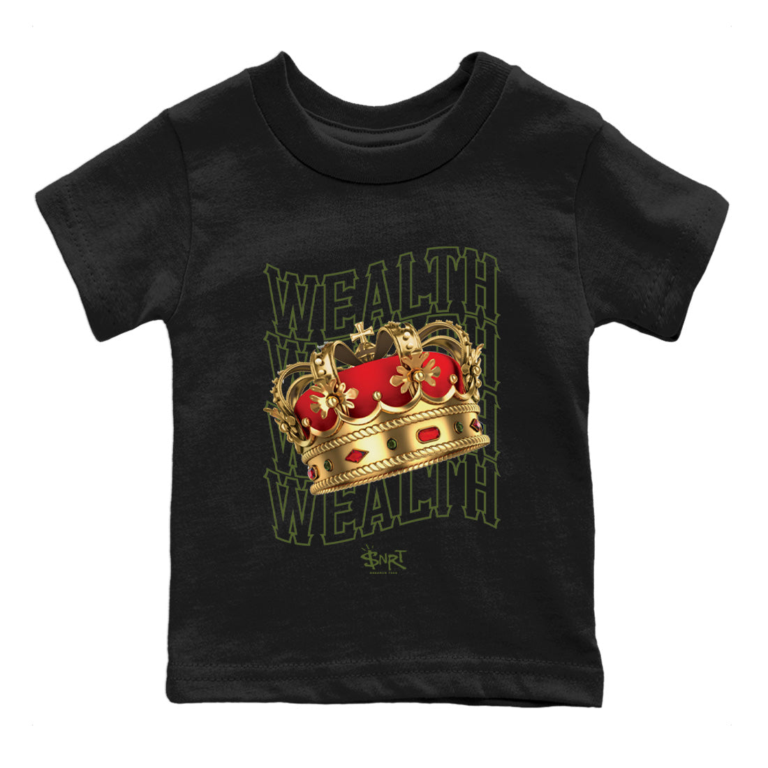 Wealth Kids Tops - Air Jordan 1 Travis Scott Olive