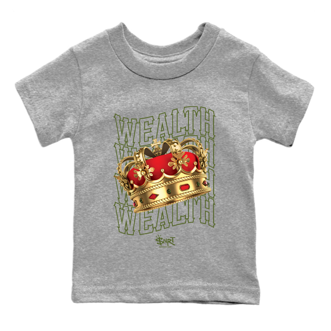 Wealth Kids Tops - Air Jordan 1 Travis Scott Olive
