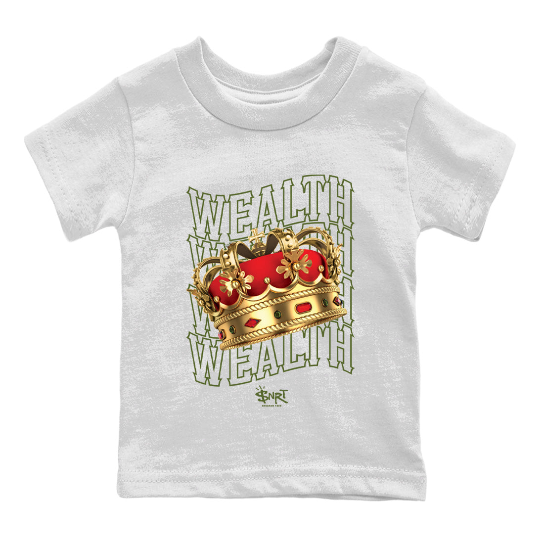 Wealth Kids Tops - Air Jordan 1 Travis Scott Olive