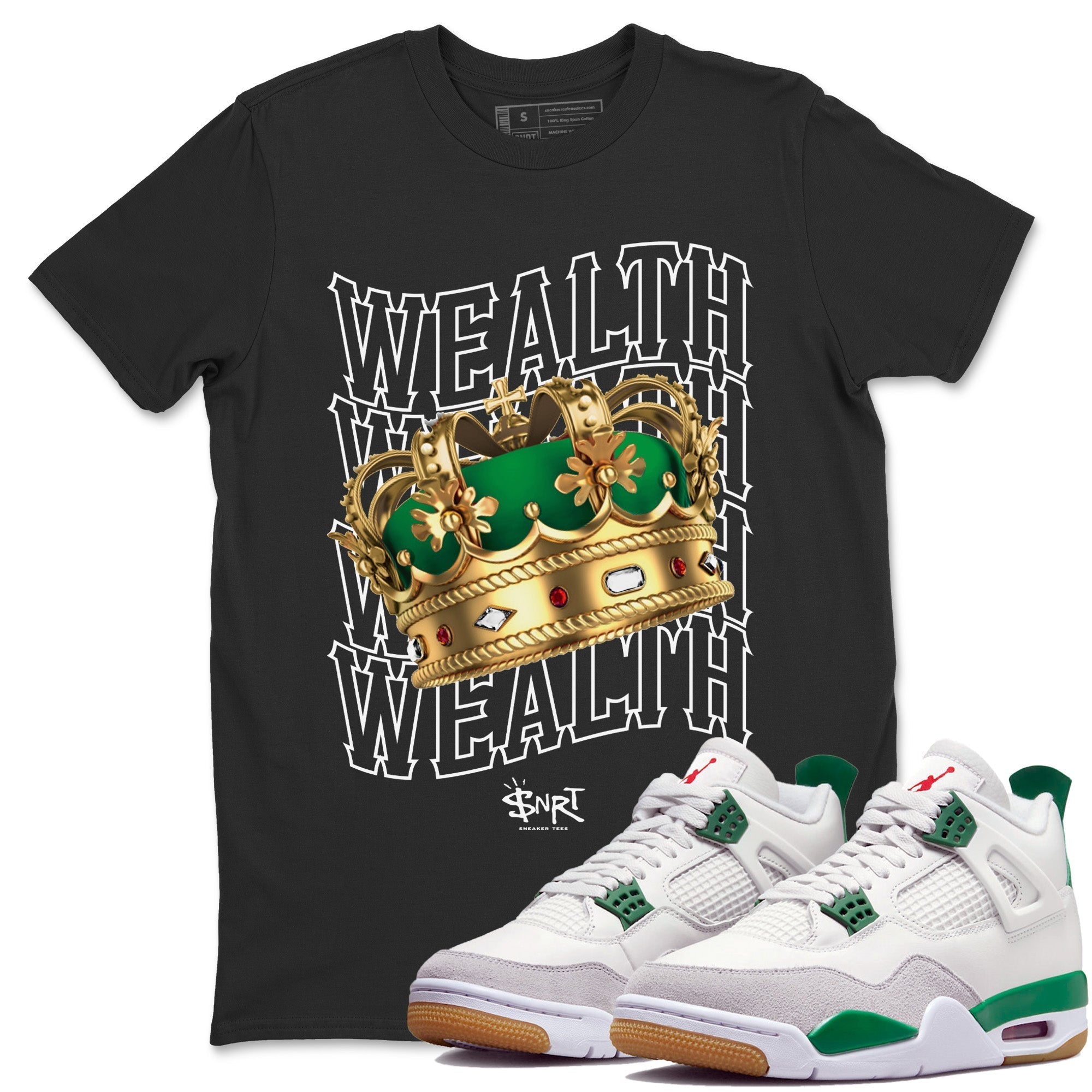 Wealth Unisex Tops - Air Jordan 4 Pine Green SB