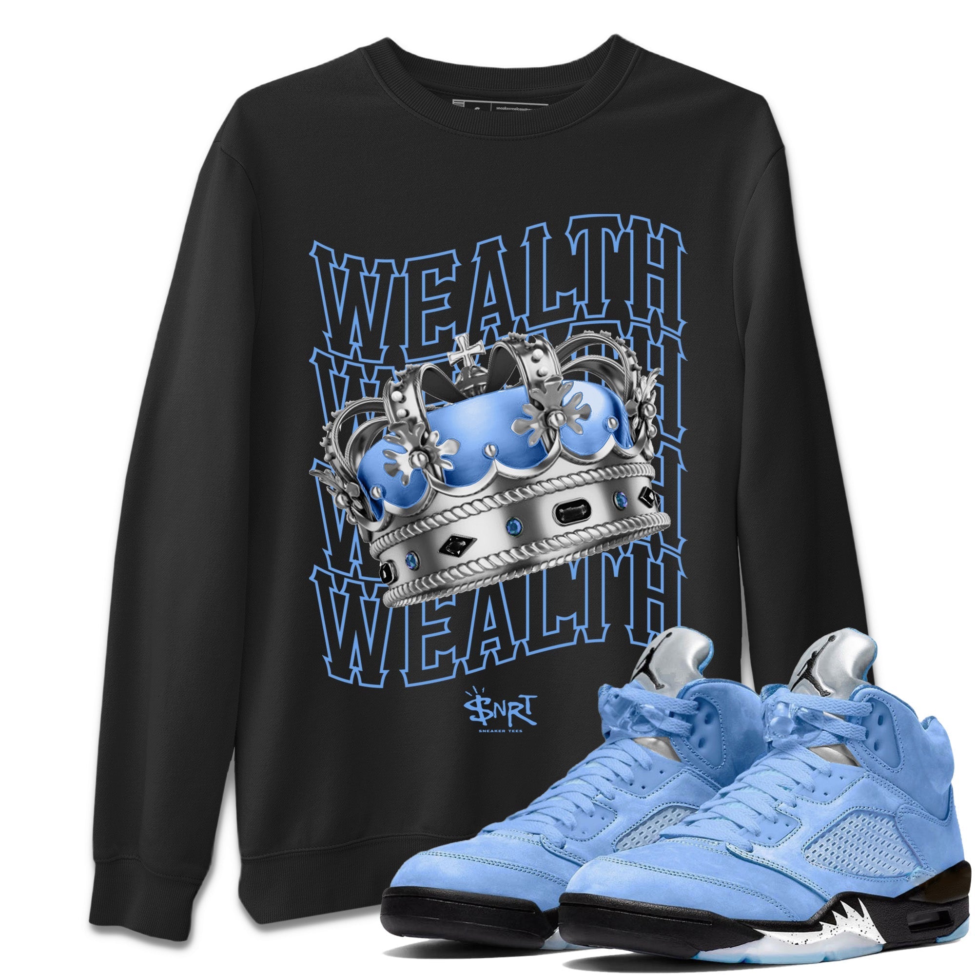 Wealth Unisex Tops - Air Jordan 5 UNC