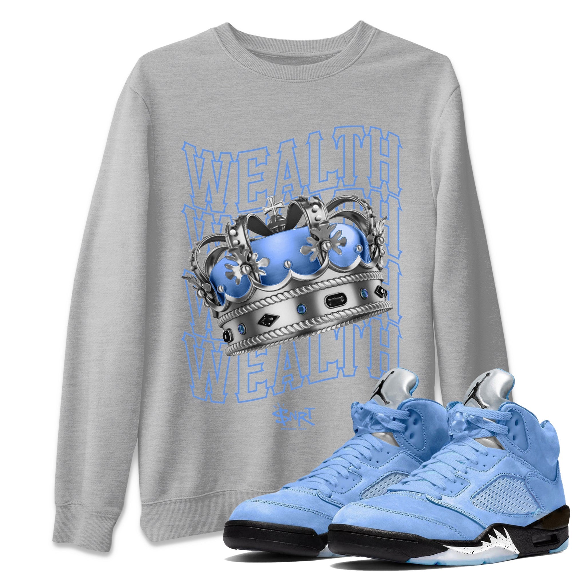 Wealth Unisex Tops - Air Jordan 5 UNC
