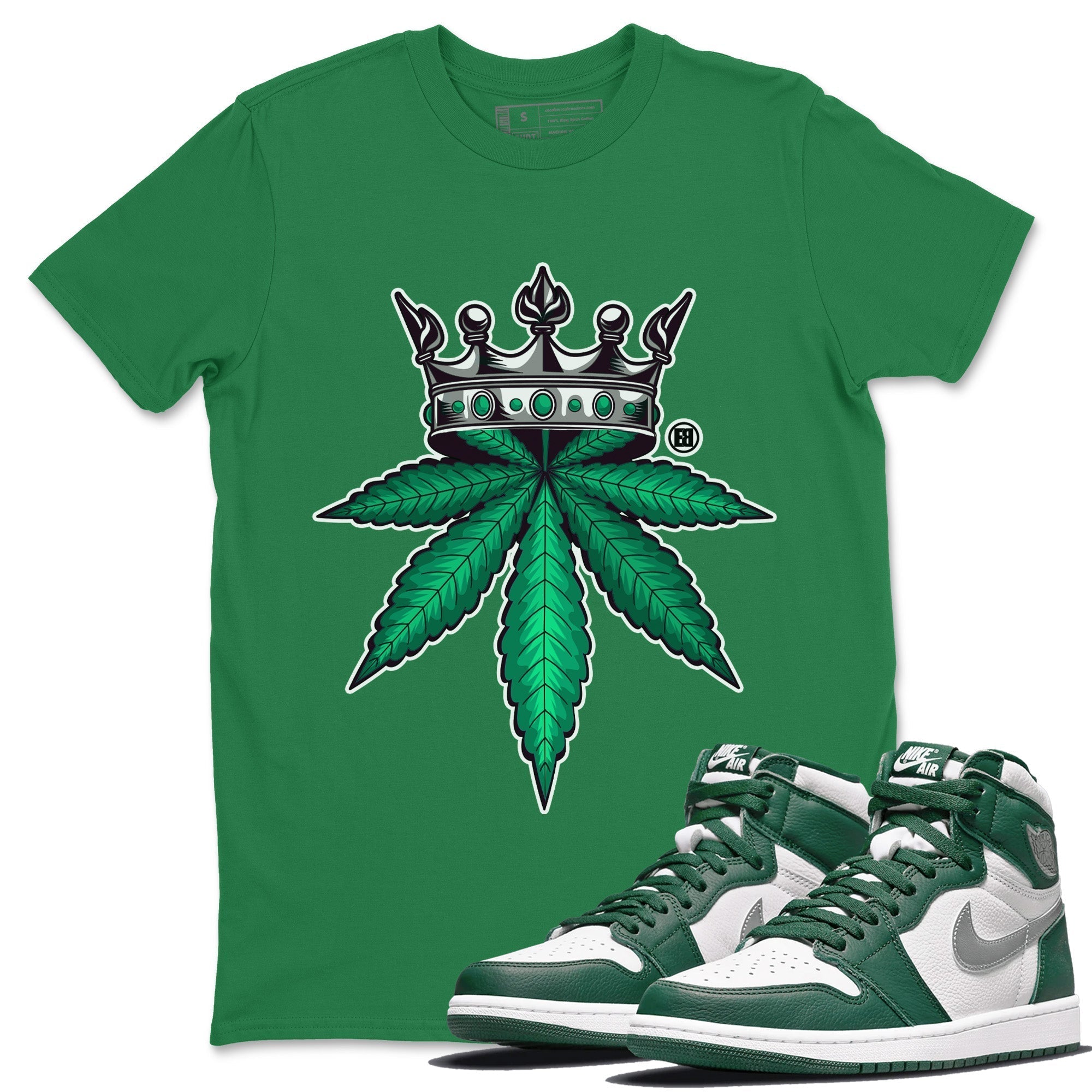 Weed Crown Unisex Tops - Air Jordan 1 Gorge Green