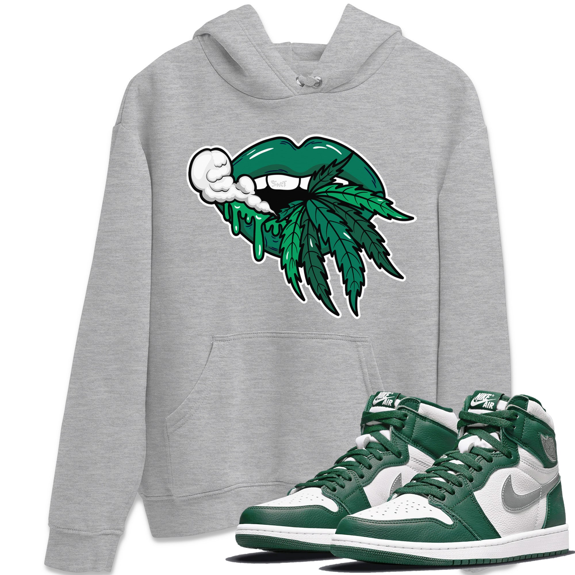 Weed Lips Unisex Tops - Air Jordan 1 Gorge Green