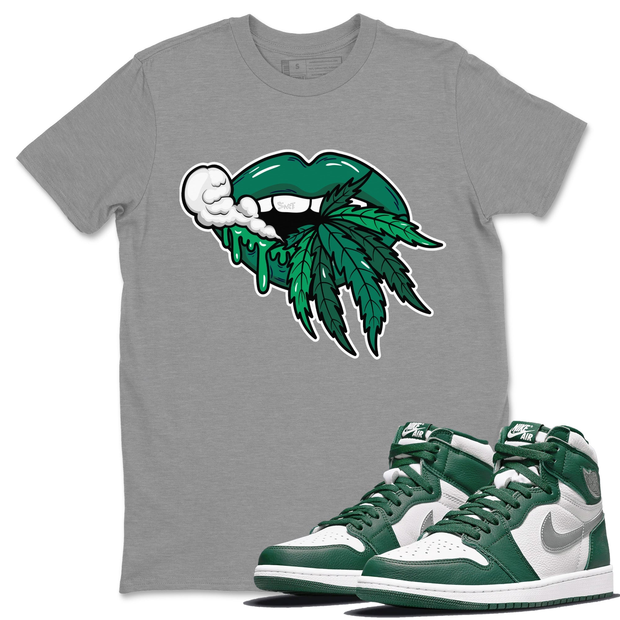 Weed Lips Unisex Tops - Air Jordan 1 Gorge Green