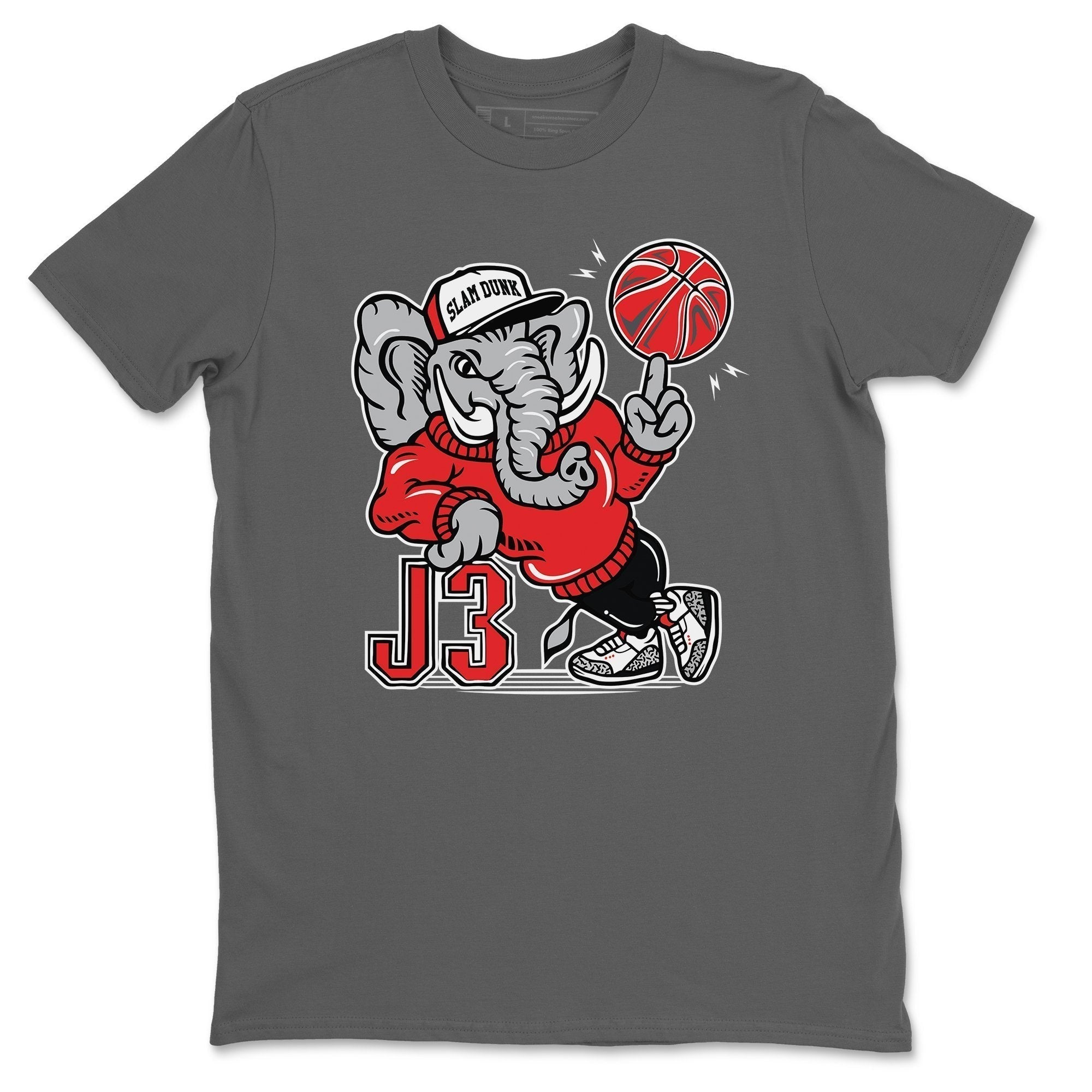 AJ3 Elephant Unisex Tops - Air Jordan 3 White Cement