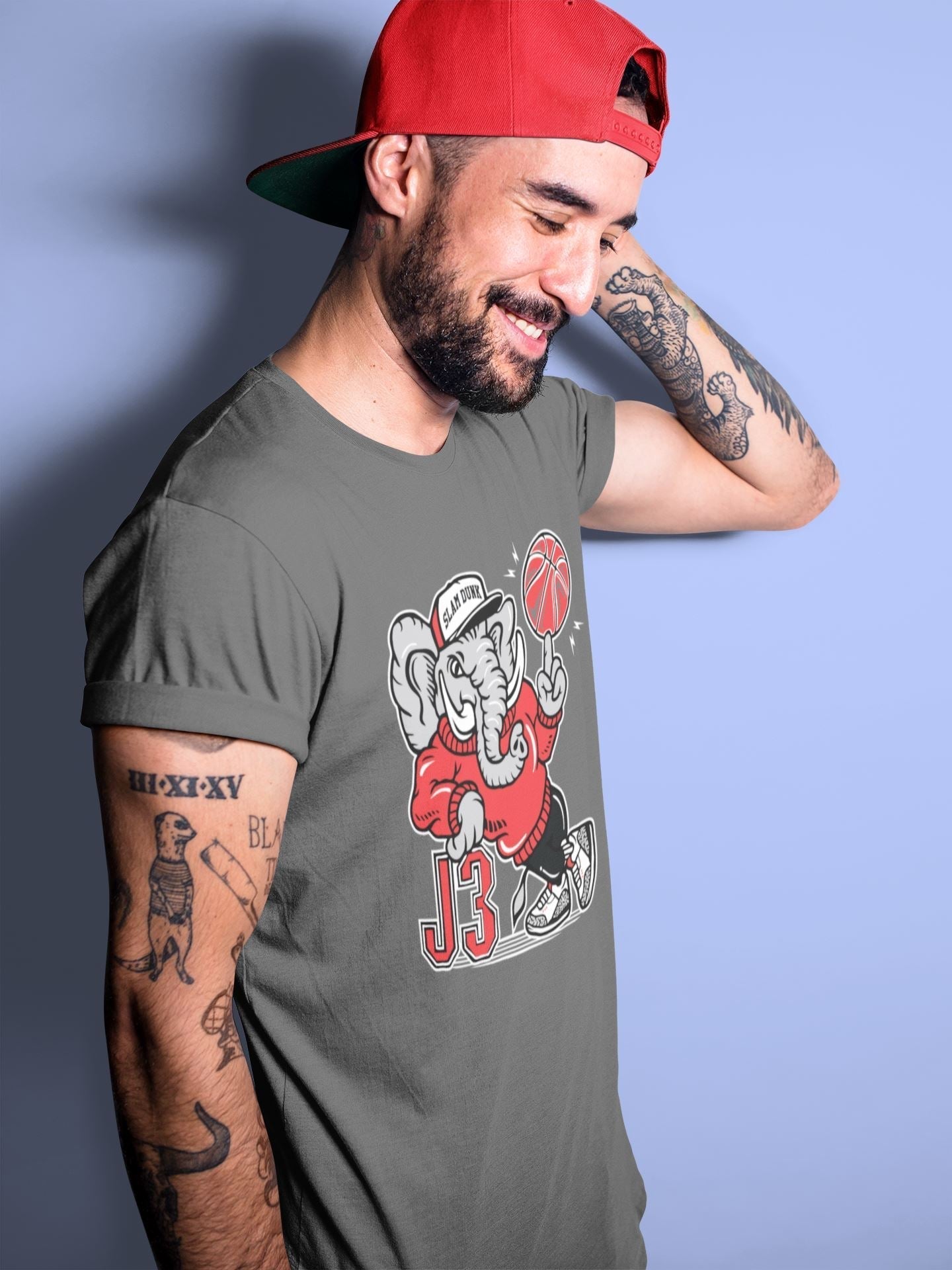 AJ3 Elephant Unisex Tops - Air Jordan 3 White Cement