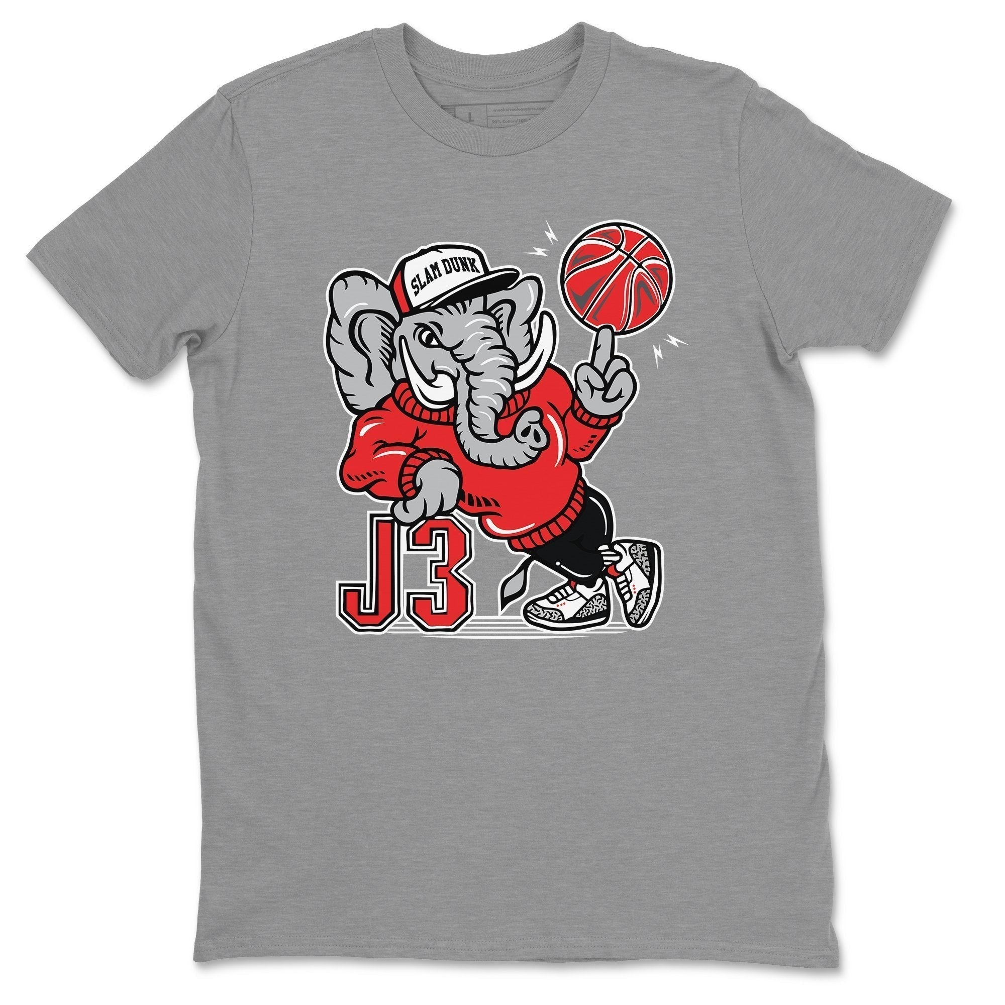 AJ3 Elephant Unisex Tops - Air Jordan 3 White Cement