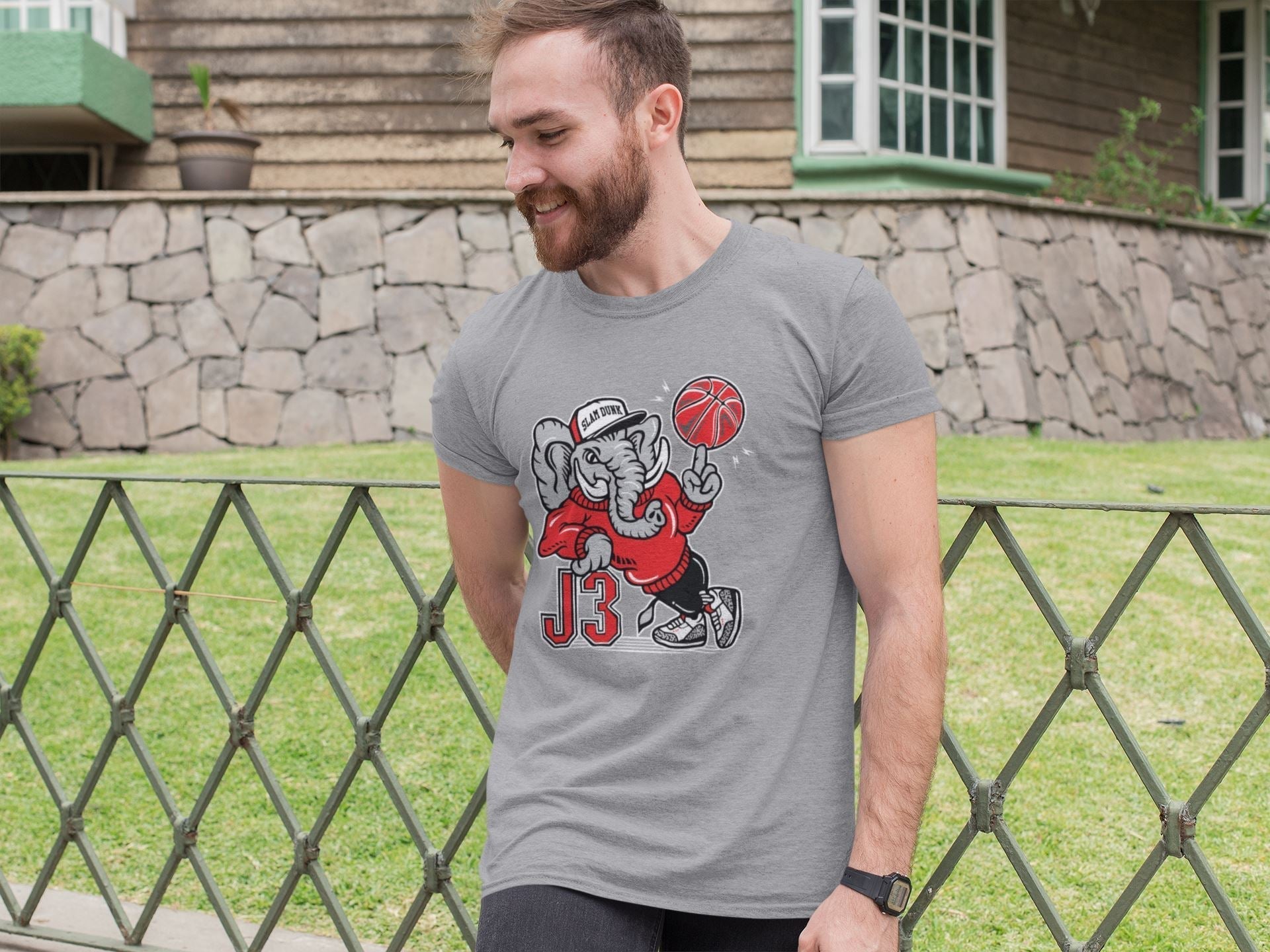 AJ3 Elephant Unisex Tops - Air Jordan 3 White Cement