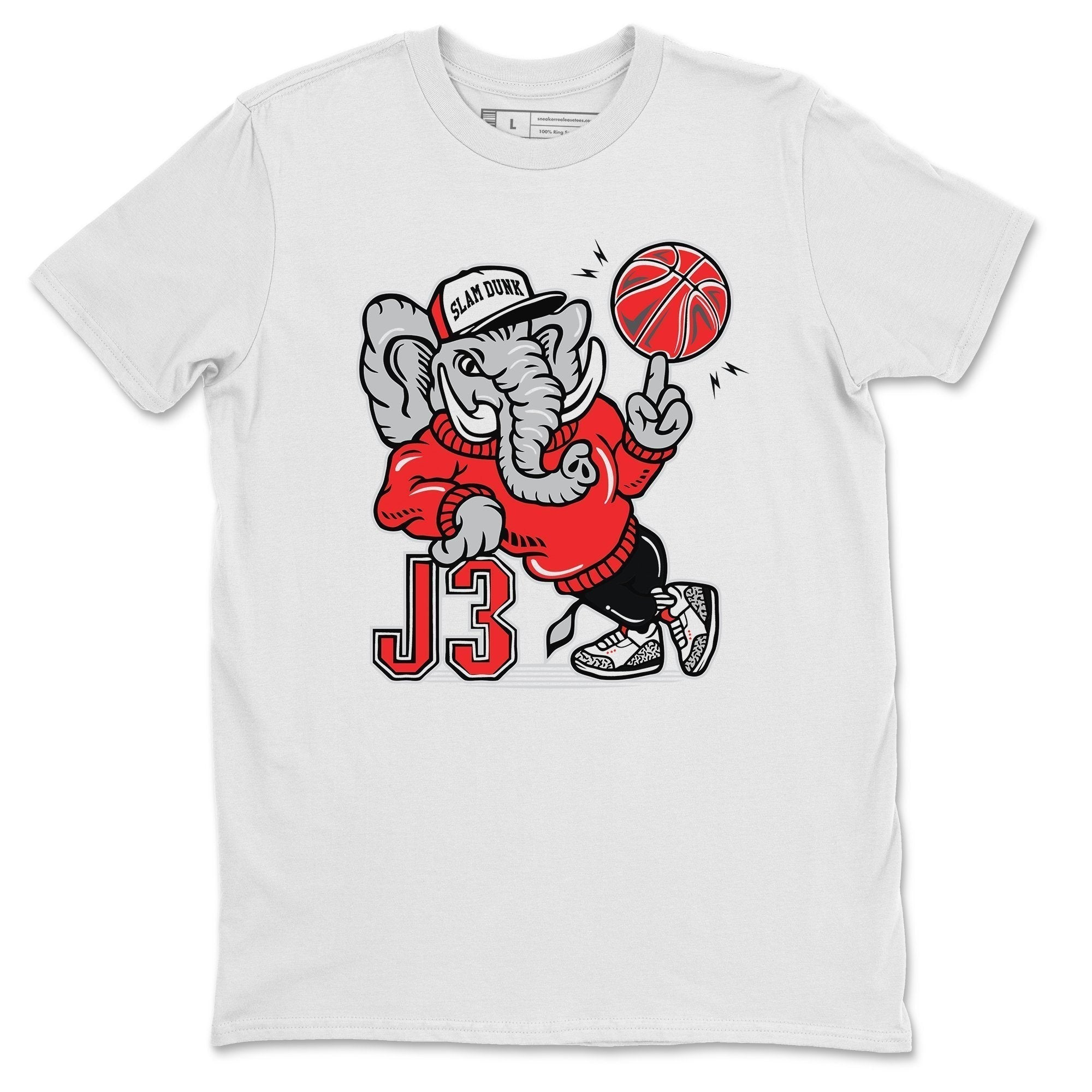 AJ3 Elephant Unisex Tops - Air Jordan 3 White Cement