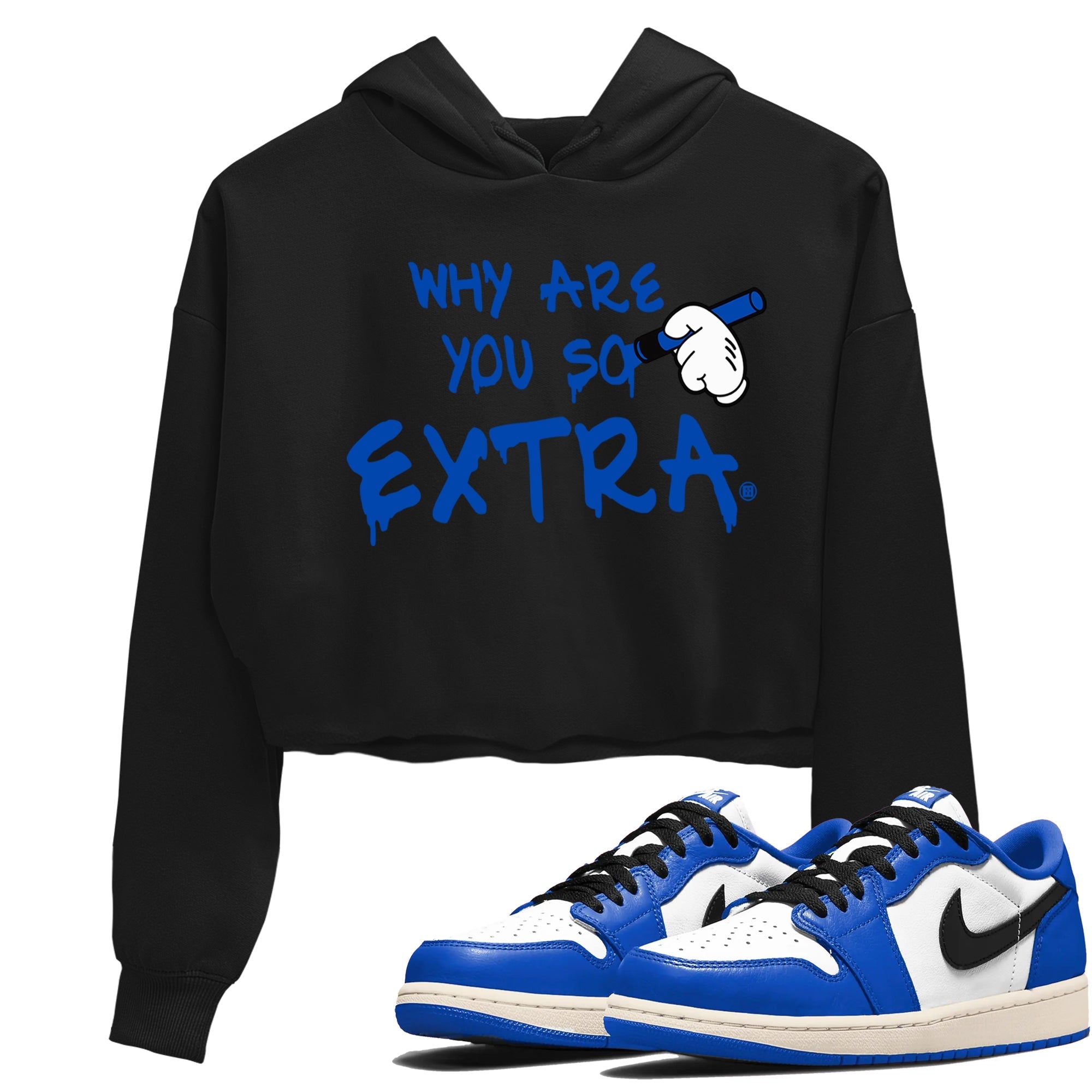 Why Are You So Extra snkmatch Women's Top - Air Jordan 1 Game Royal