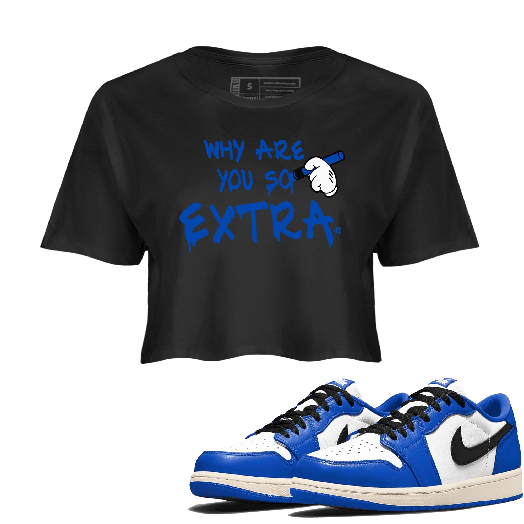 Why Are You So Extra snkmatch Women's Top - Air Jordan 1 Game Royal