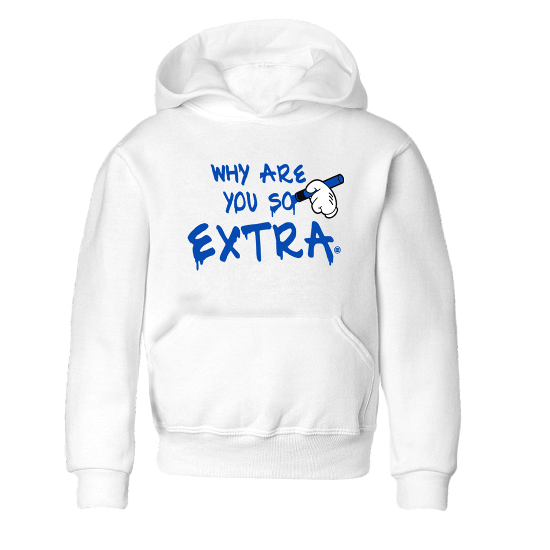 Why Are You So Extra snkmatch Tees Kids - Air Jordan 1 Game Royal