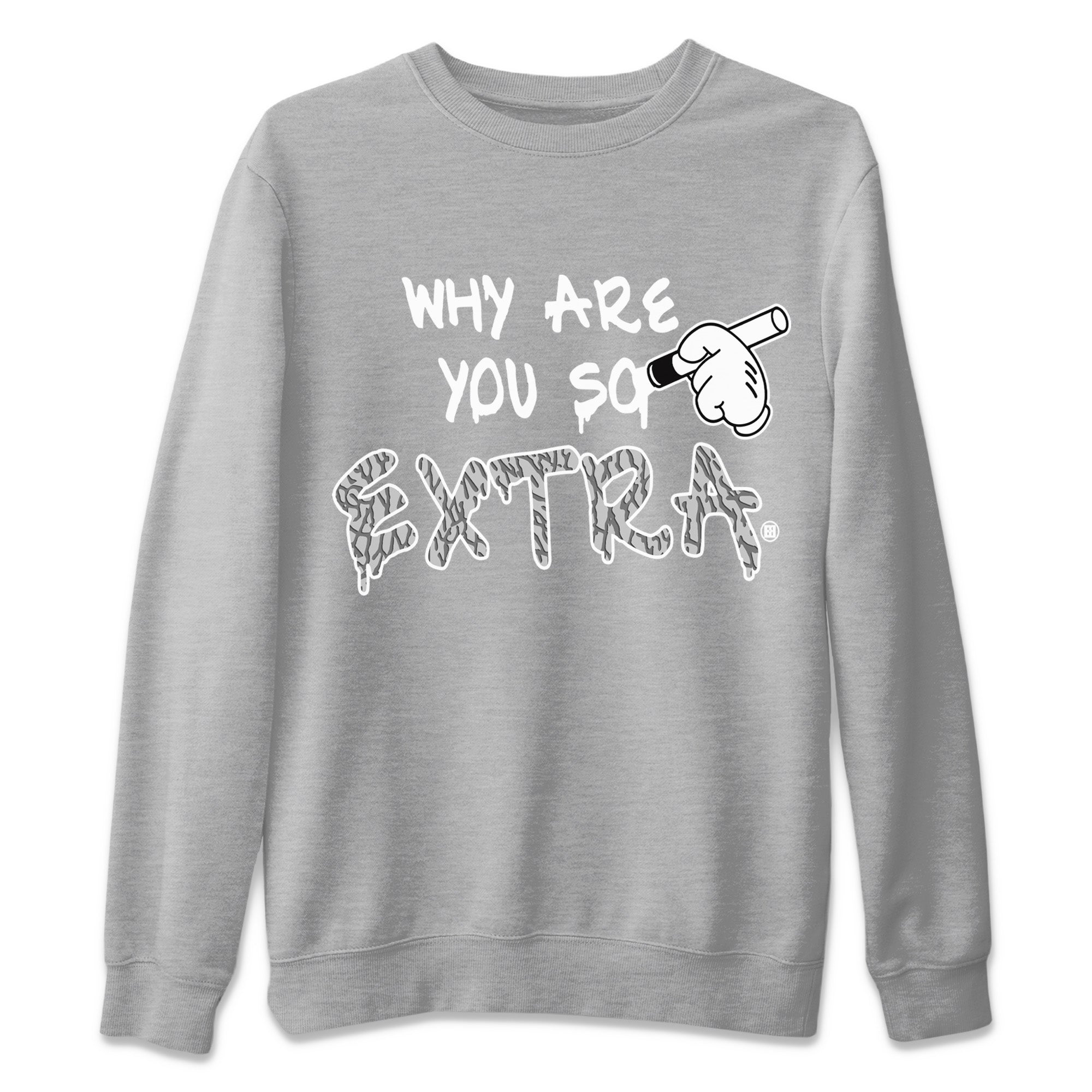 Why Are You So Extra Unisex Tops - Air Jordan 1 White Cement