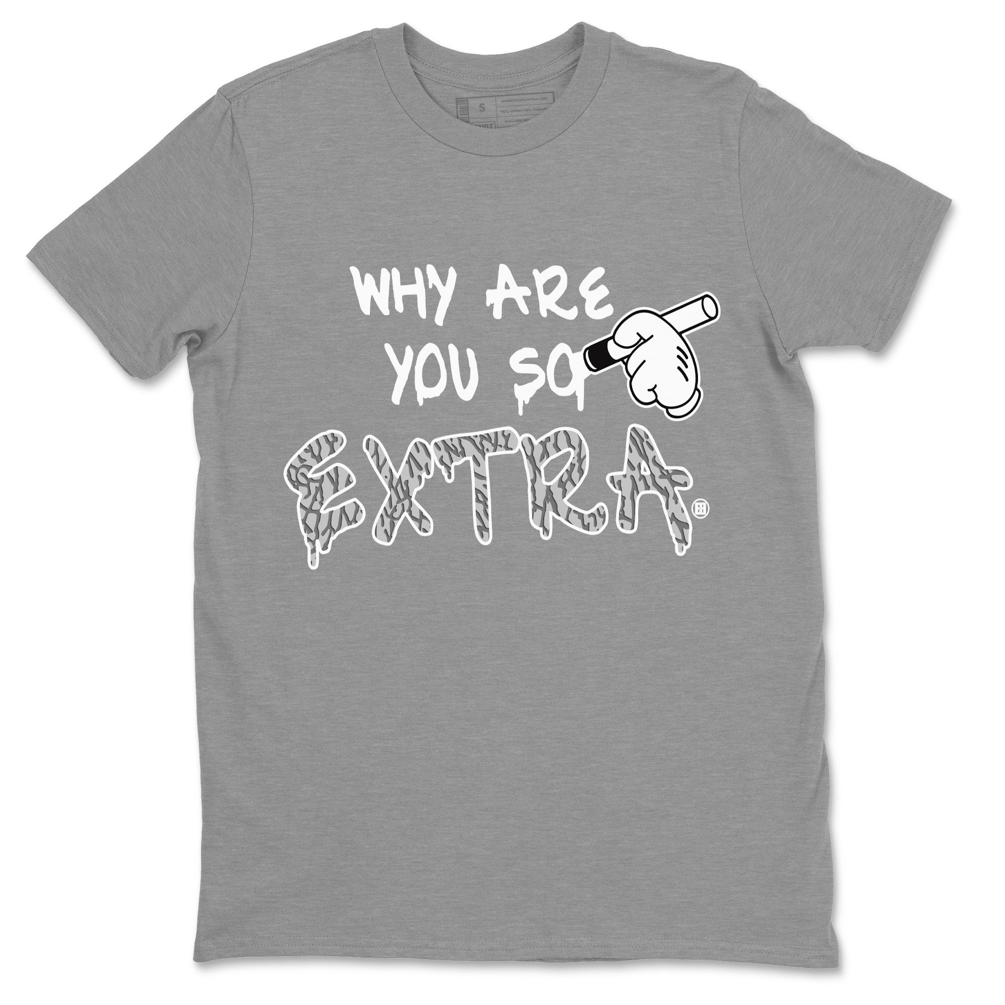 Why Are You So Extra Unisex Tops - Air Jordan 1 White Cement