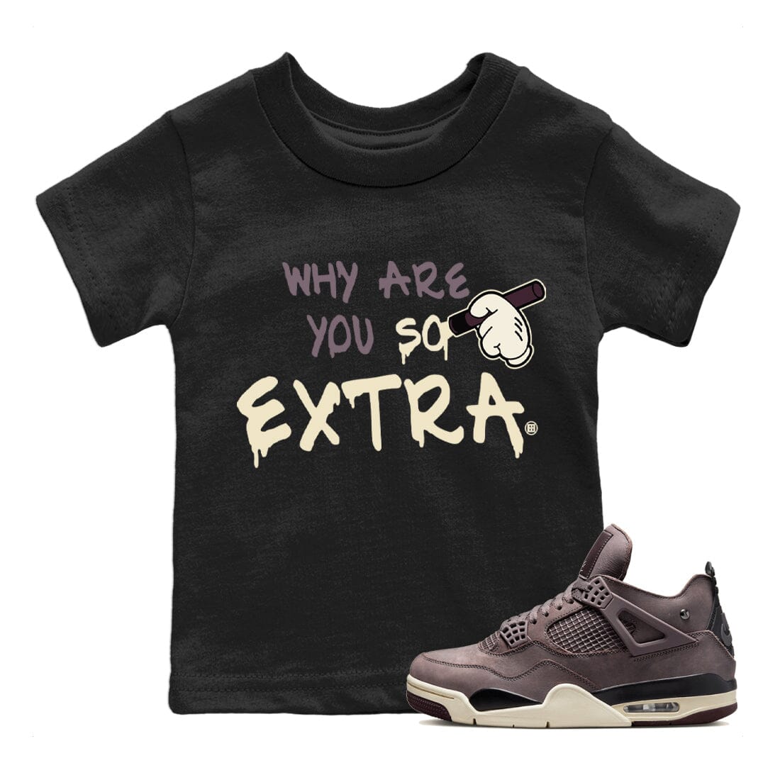 Why Are You So Extra Kids Tops - Air Jordan 4 A Ma Maniere