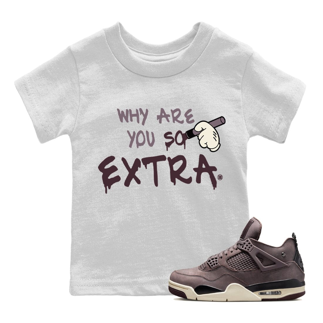 Why Are You So Extra Kids Tops - Air Jordan 4 A Ma Maniere