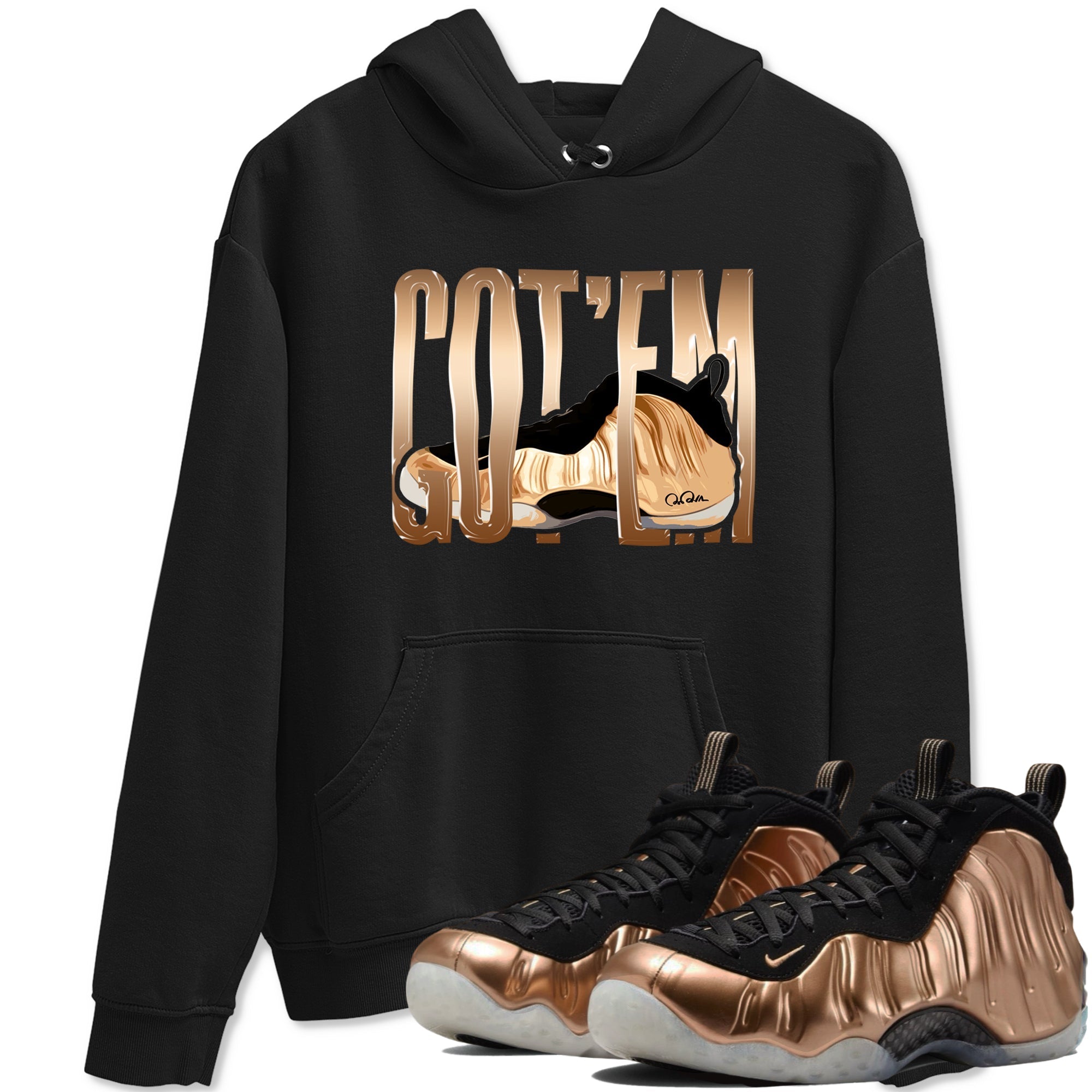 Wiggling Gotem snkmatch Tees - Air Foamposite One Metallic Copper