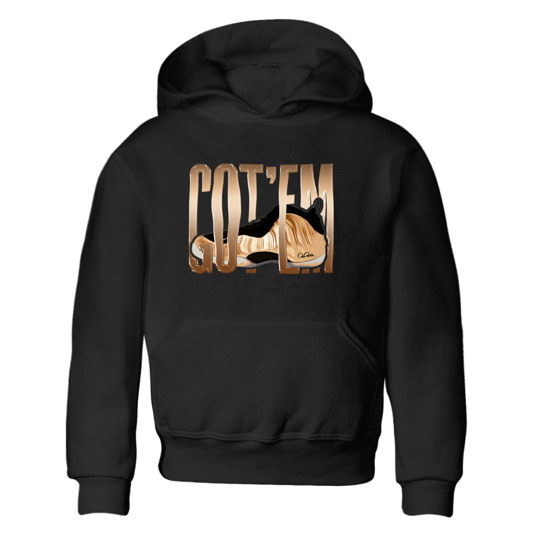 Wiggling Gotem snkmatch Tees Kids - Air Foamposite One Metallic Copper