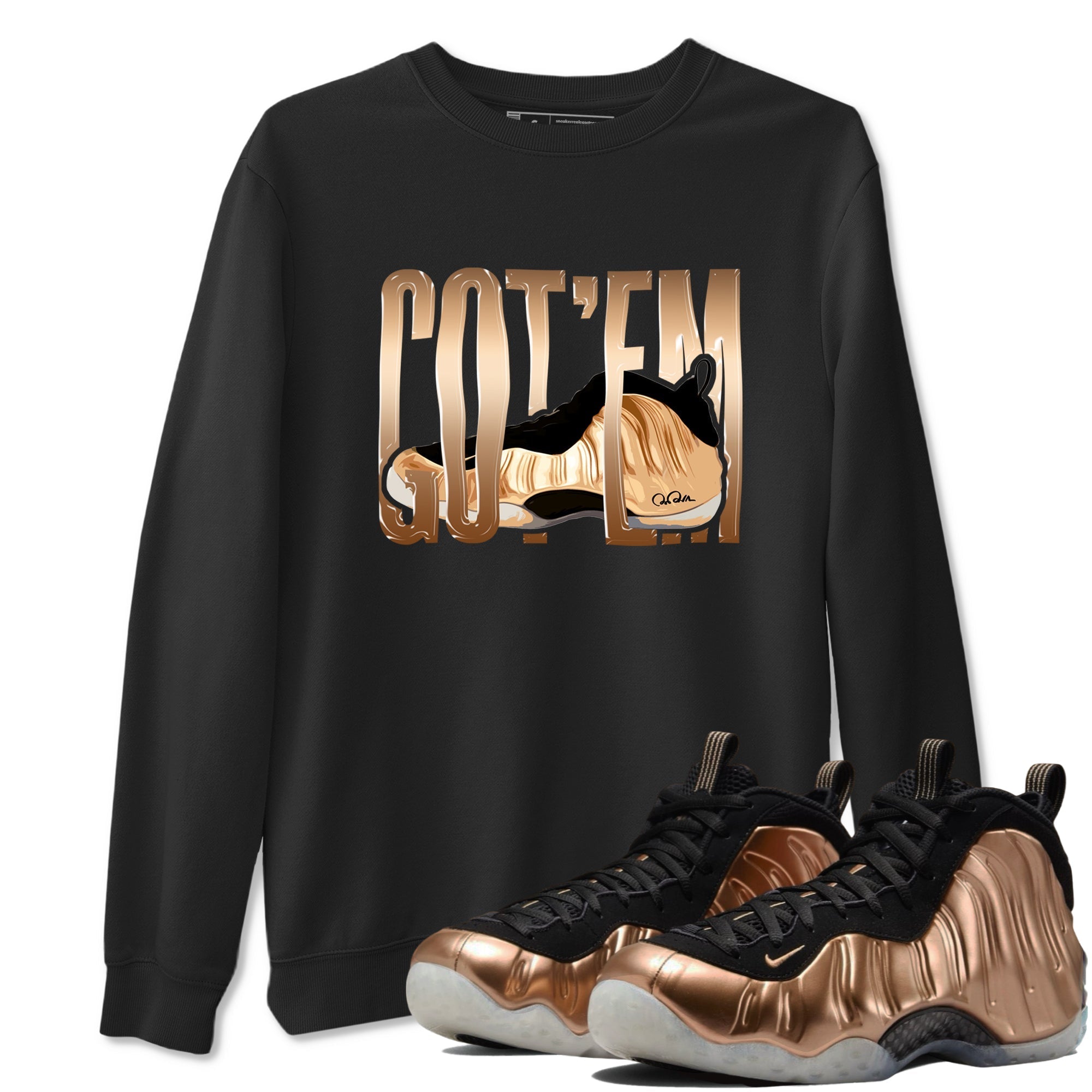 Wiggling Gotem snkmatch Tees - Air Foamposite One Metallic Copper