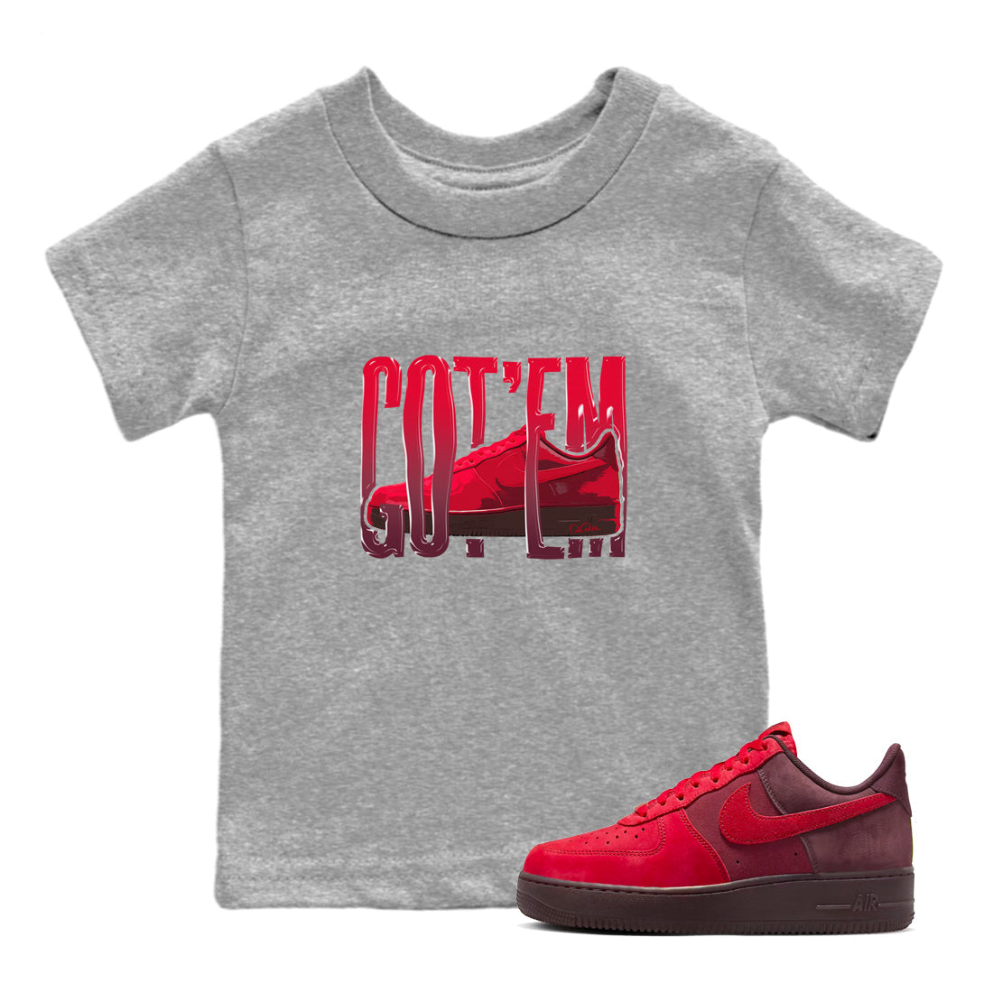 Wiggling Gotem snkmatch Tees Kids - Air Force 1 Layers Of Love