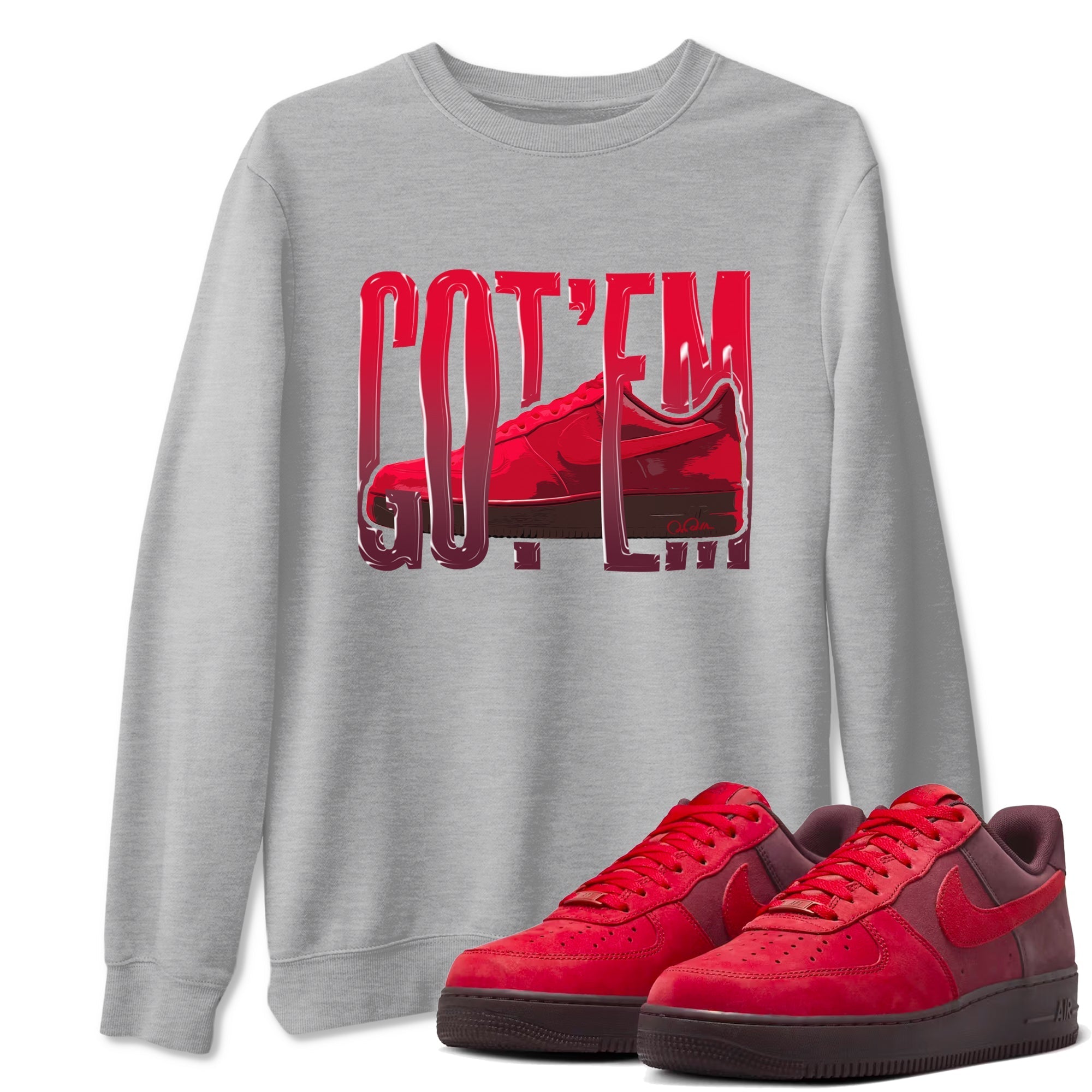 Wiggling Gotem snkmatch Tees - Air Force 1 Layers Of Love
