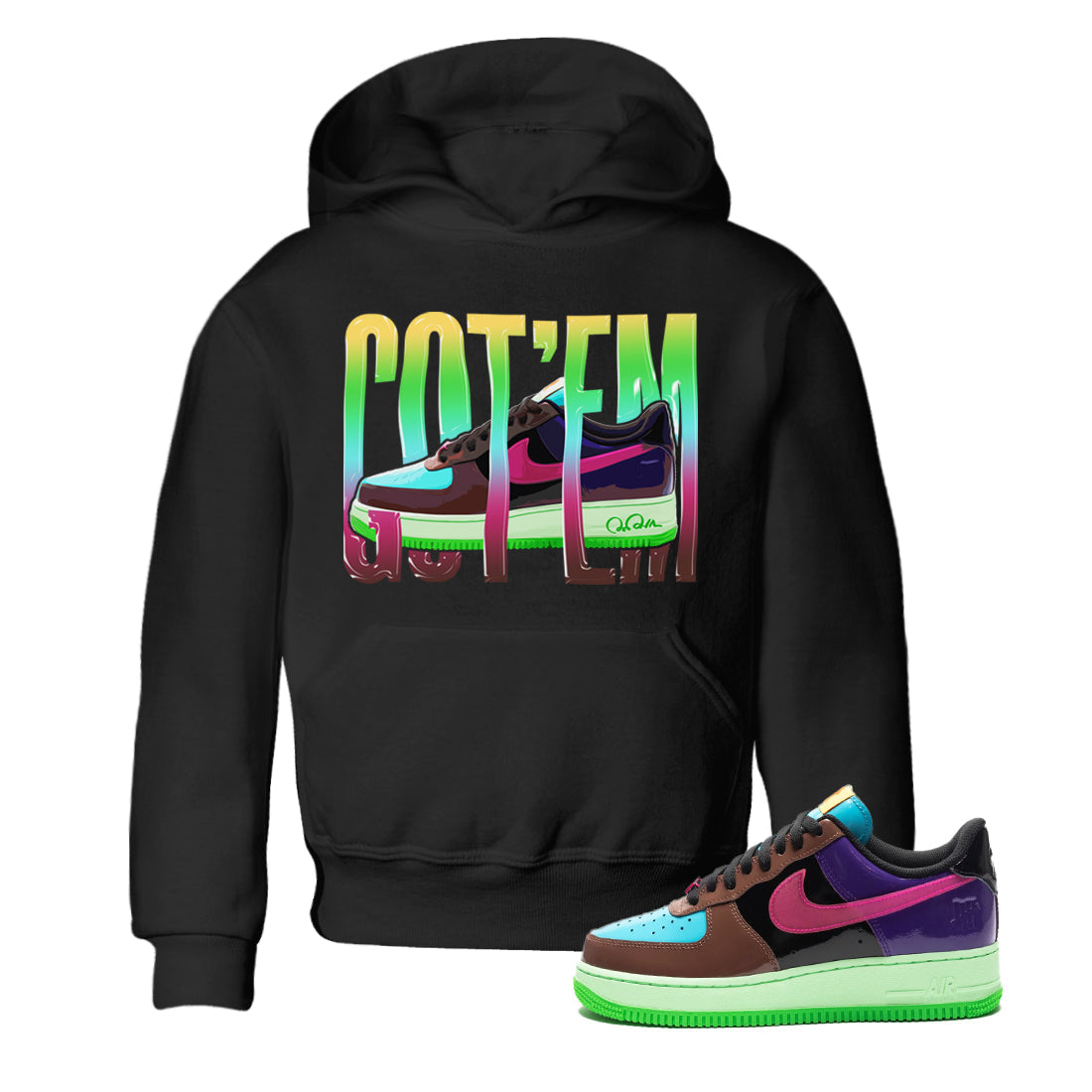 Wiggling Gotem Kids Tops - Air Force 1 Undefeated Fauna Brown