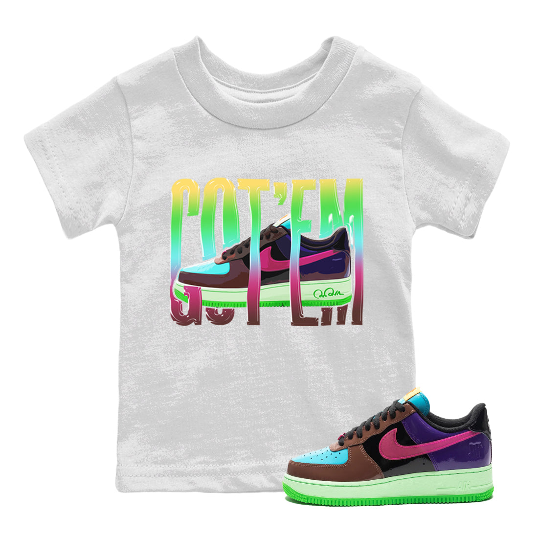 Wiggling Gotem Kids Tops - Air Force 1 Undefeated Fauna Brown