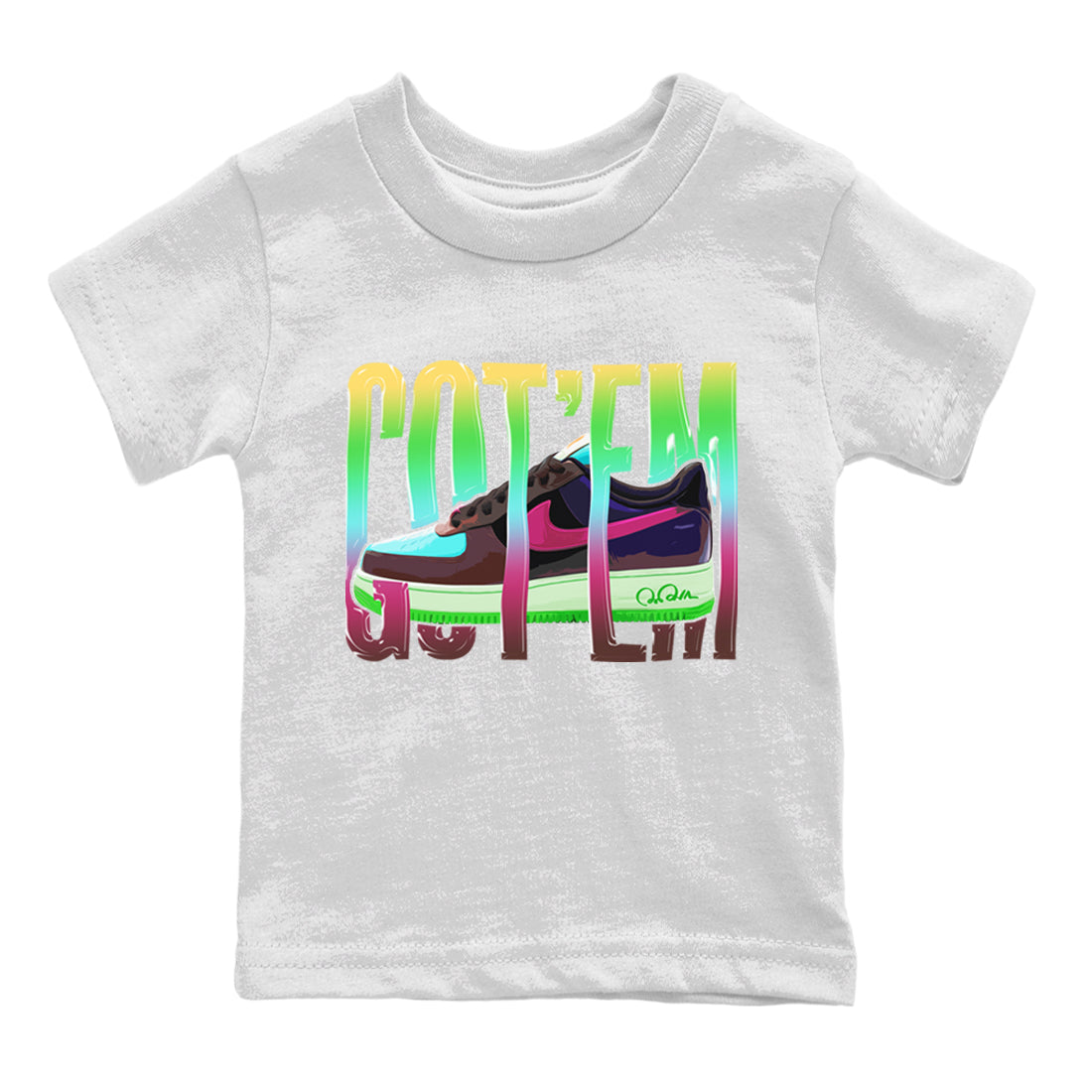Wiggling Gotem Kids Tops - Air Force 1 Undefeated Fauna Brown