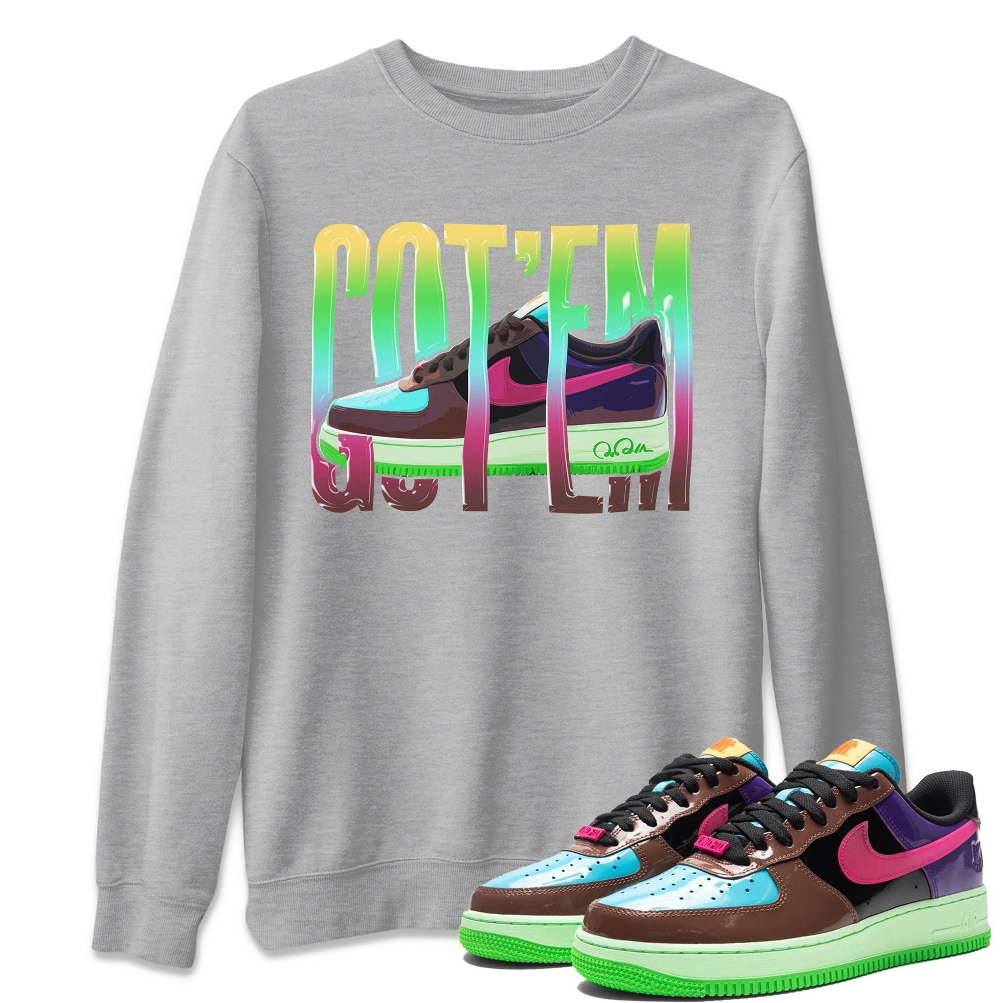 Wiggling Gotem Unisex Tops - Air Force 1 Undefeated Fauna Brown
