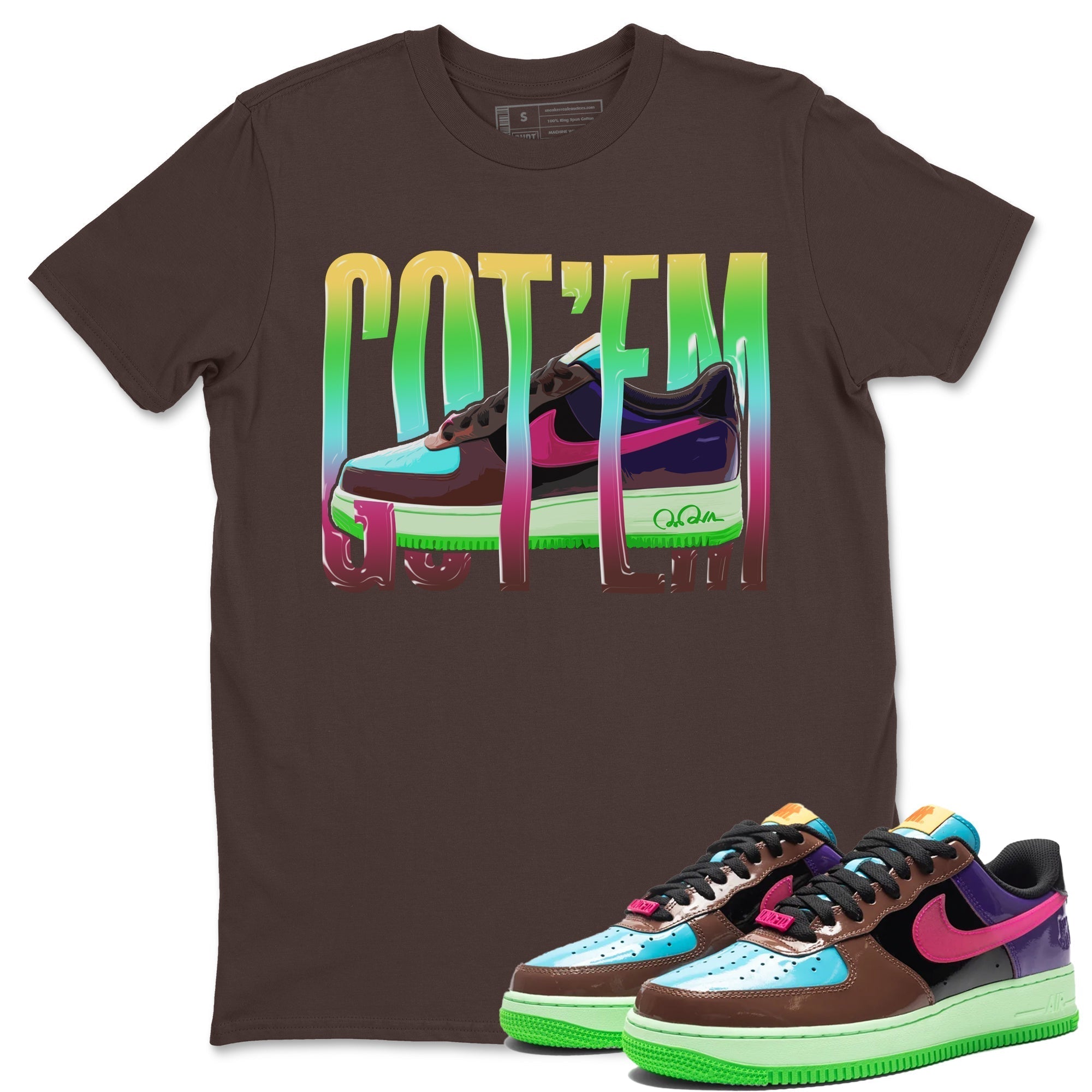 Wiggling Gotem Unisex Tops - Air Force 1 Undefeated Fauna Brown