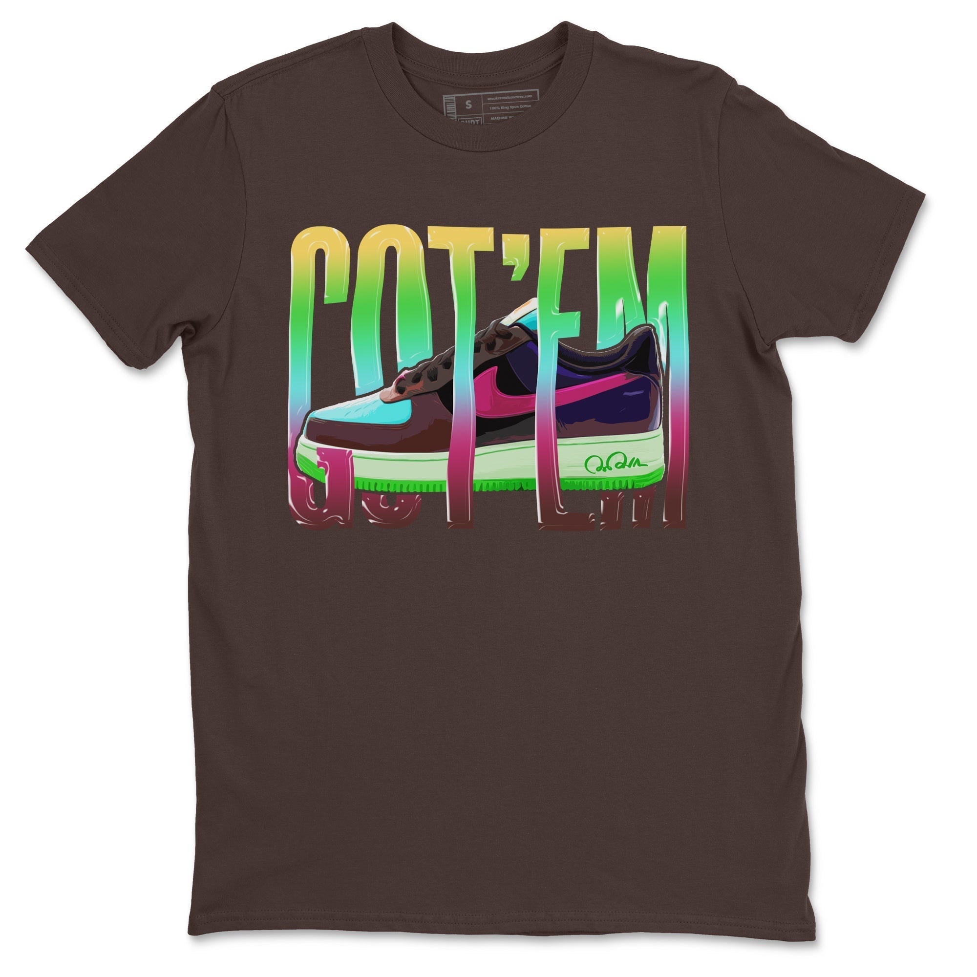 Wiggling Gotem Unisex Tops - Air Force 1 Undefeated Fauna Brown