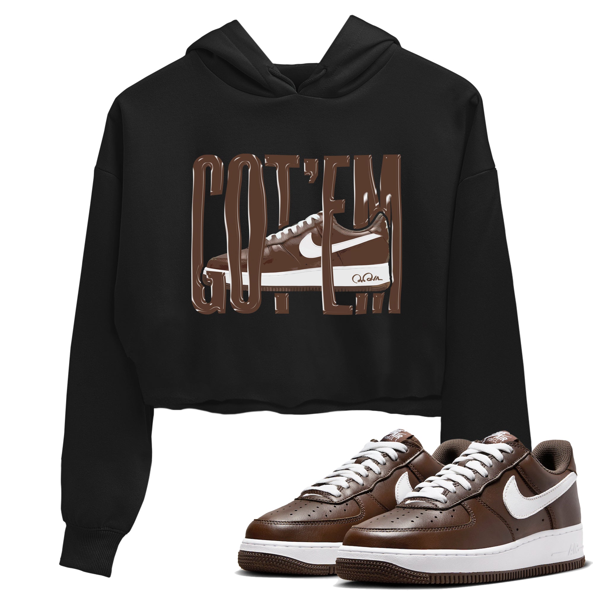 Wiggling Gotem snkmatch Women's Top -Air Force 1 Chocolate