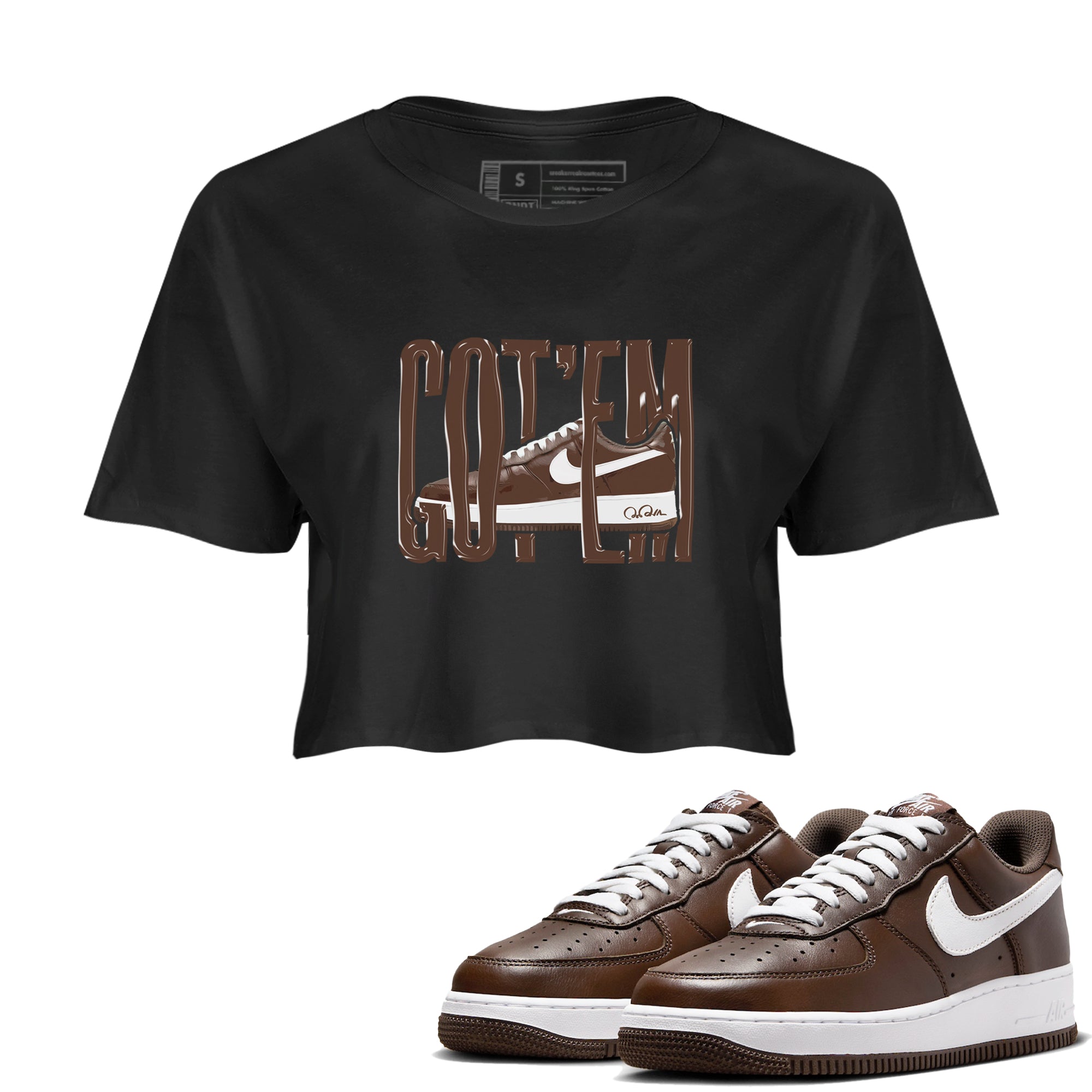 Wiggling Gotem snkmatch Women's Top -Air Force 1 Chocolate