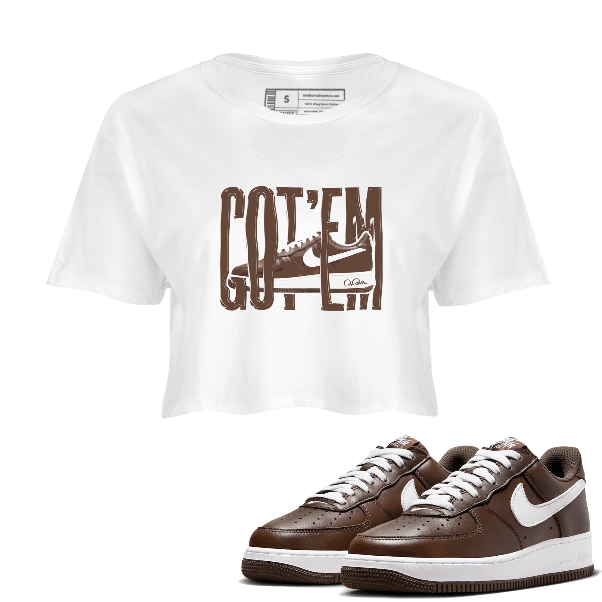 Wiggling Gotem snkmatch Women's Top -Air Force 1 Chocolate