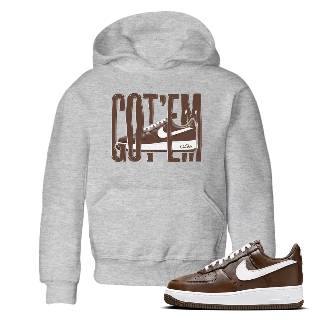 Wiggling Gotem snkmatch Tee Kids - Air Force 1 Chocolate