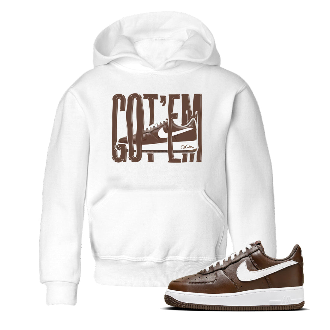 Wiggling Gotem snkmatch Tee Kids - Air Force 1 Chocolate