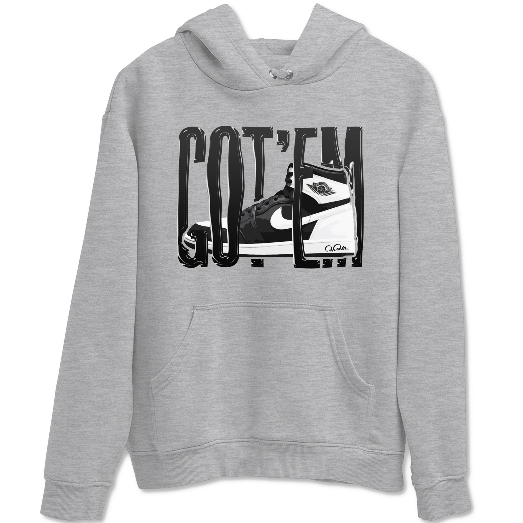 Wiggling Gotem snkmatch Tees - Air Jordan 1 Black White