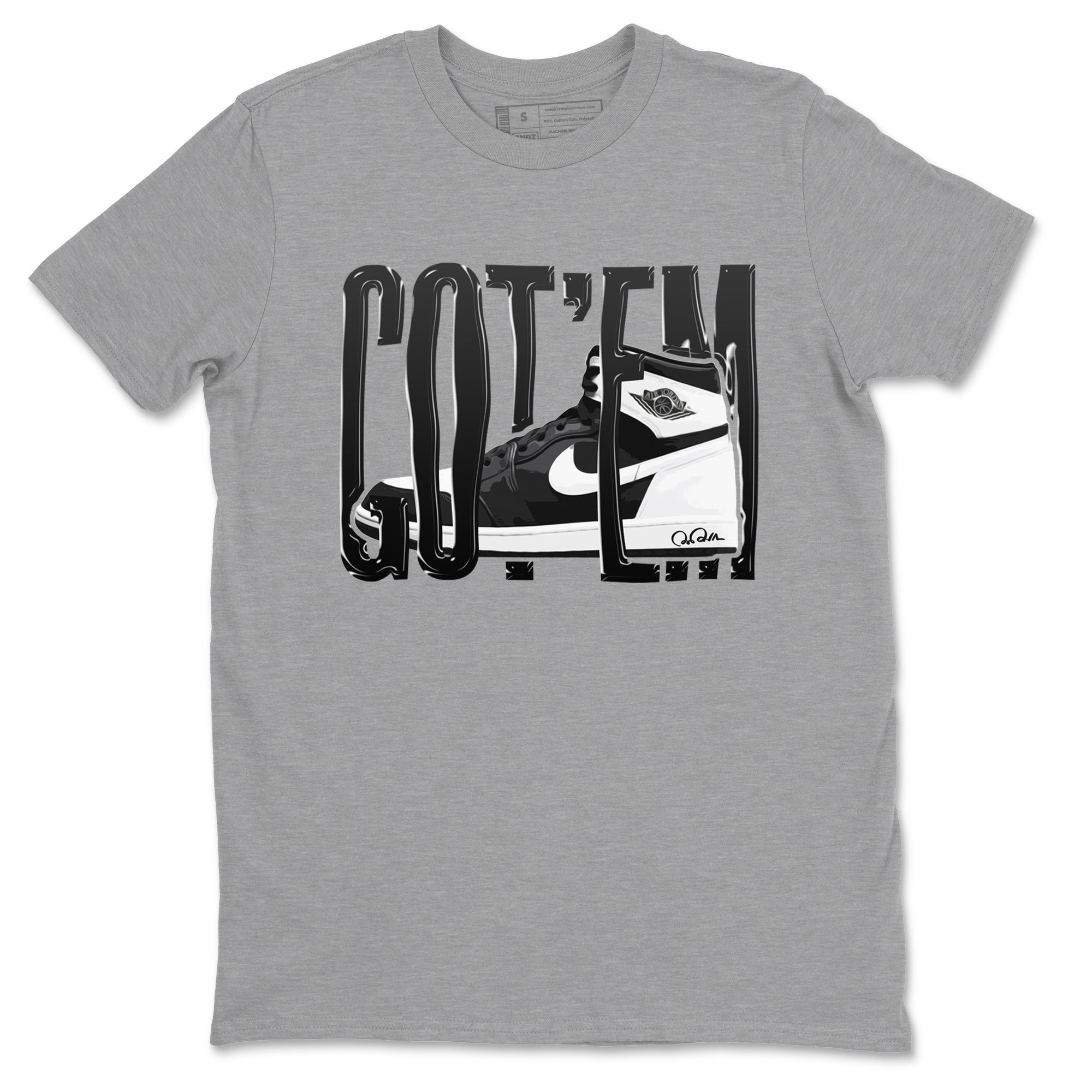 Wiggling Gotem snkmatch Tees - Air Jordan 1 Black White