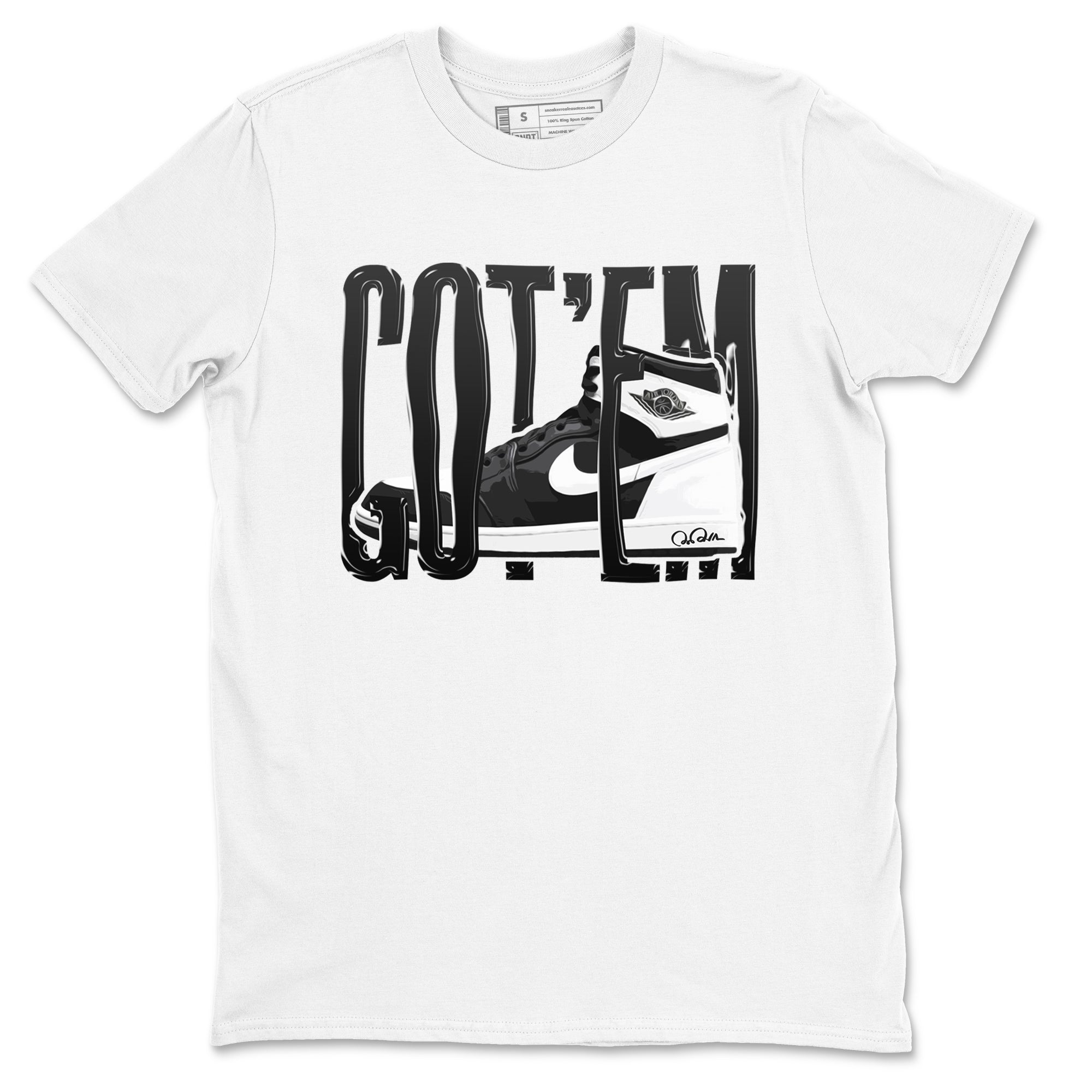 Wiggling Gotem snkmatch Tees - Air Jordan 1 Black White