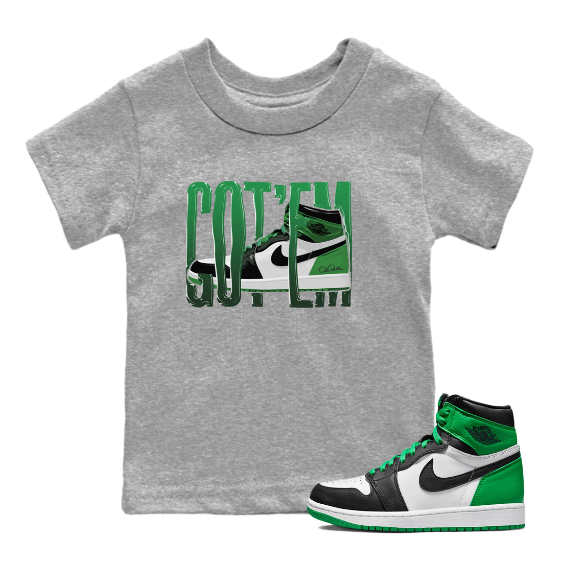 Wiggling Gotem Kids Tops - Air Jordan 1 Celtics