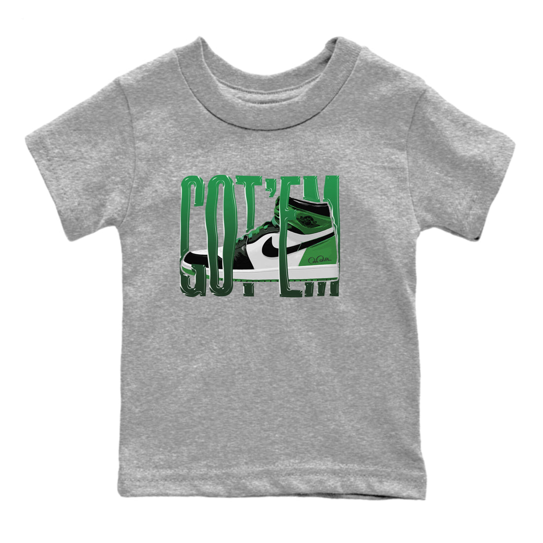 Wiggling Gotem Kids Tops - Air Jordan 1 Celtics