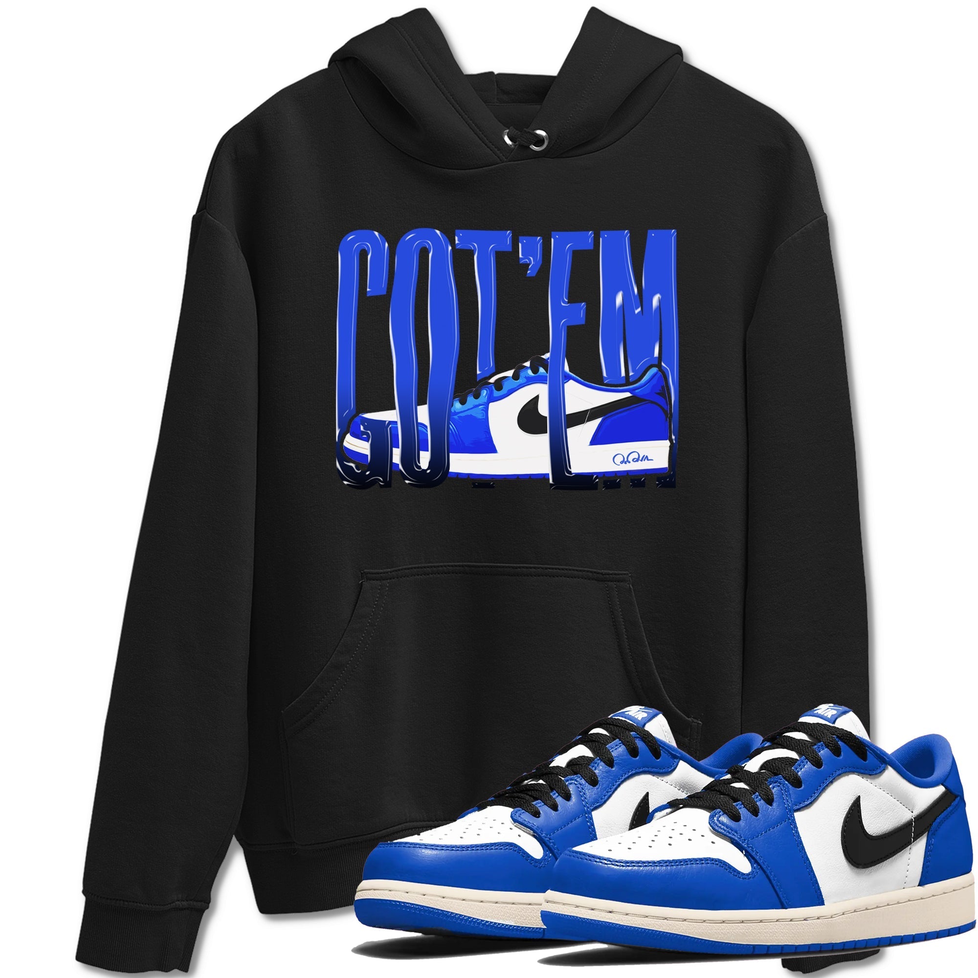 Wiggling Gotem snkmatch Tees - Air Jordan 1 Game Royal