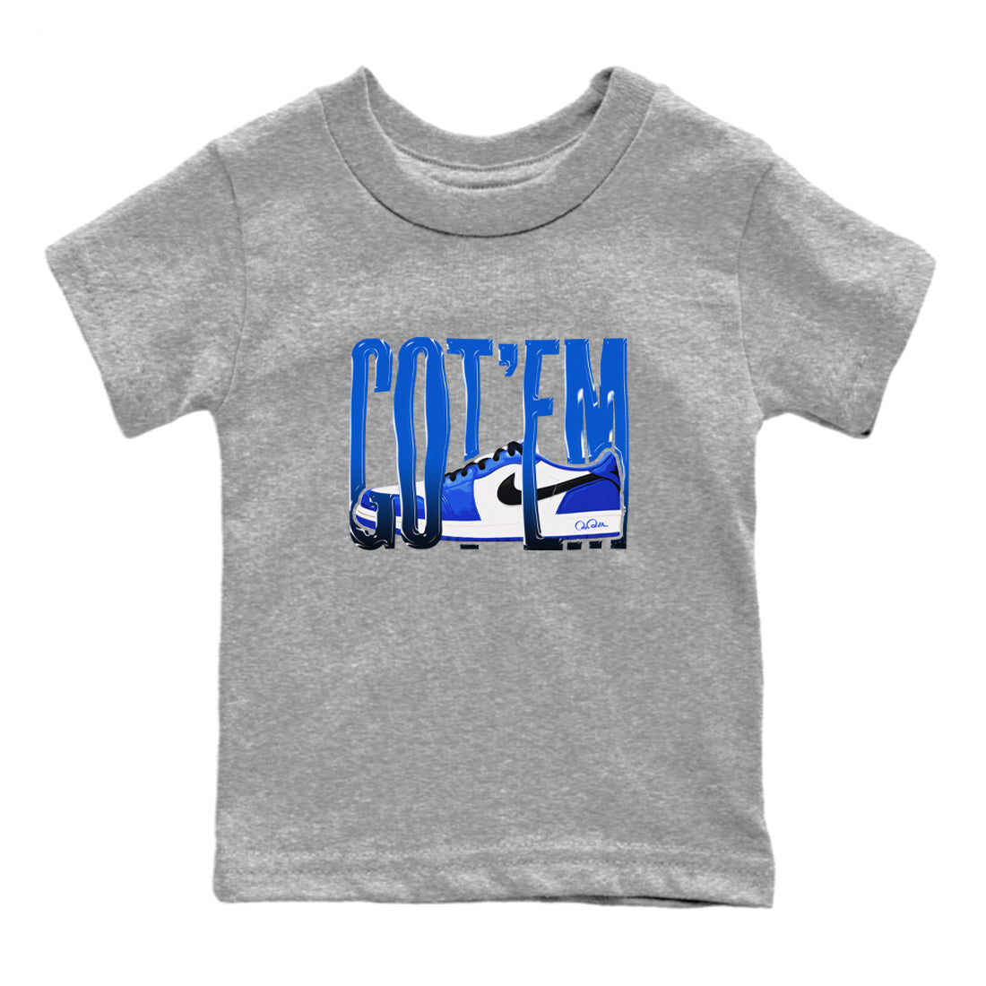 Wiggling Gotem snkmatch Tees Kids - Air Jordan 1 Game Royal